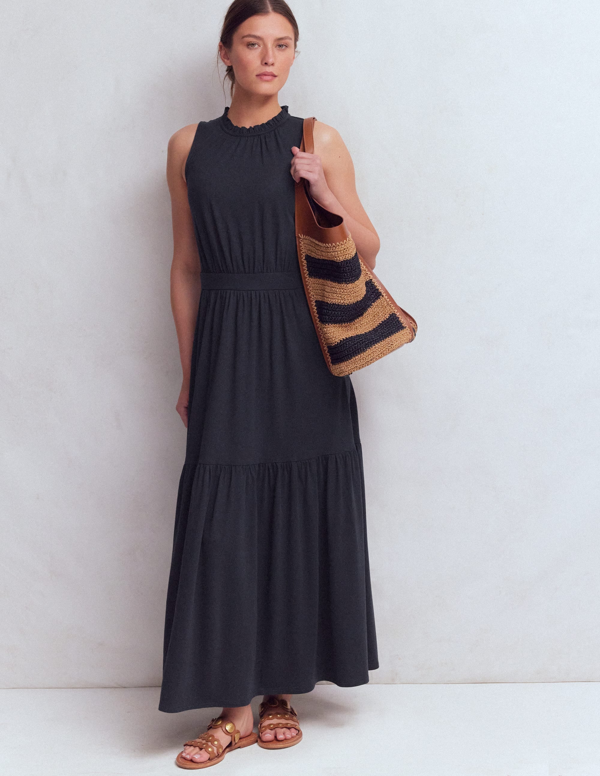 Camalie Jersey Maxi Dress-Navy - Image 1