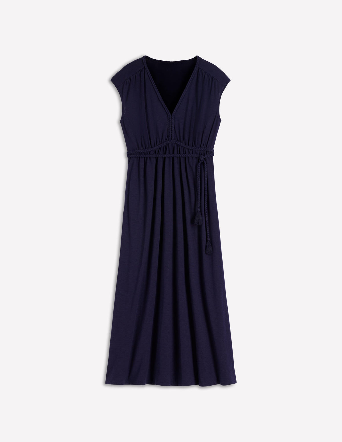 Heidi Ruched Rope Jersey Dress-Navy - Image 6