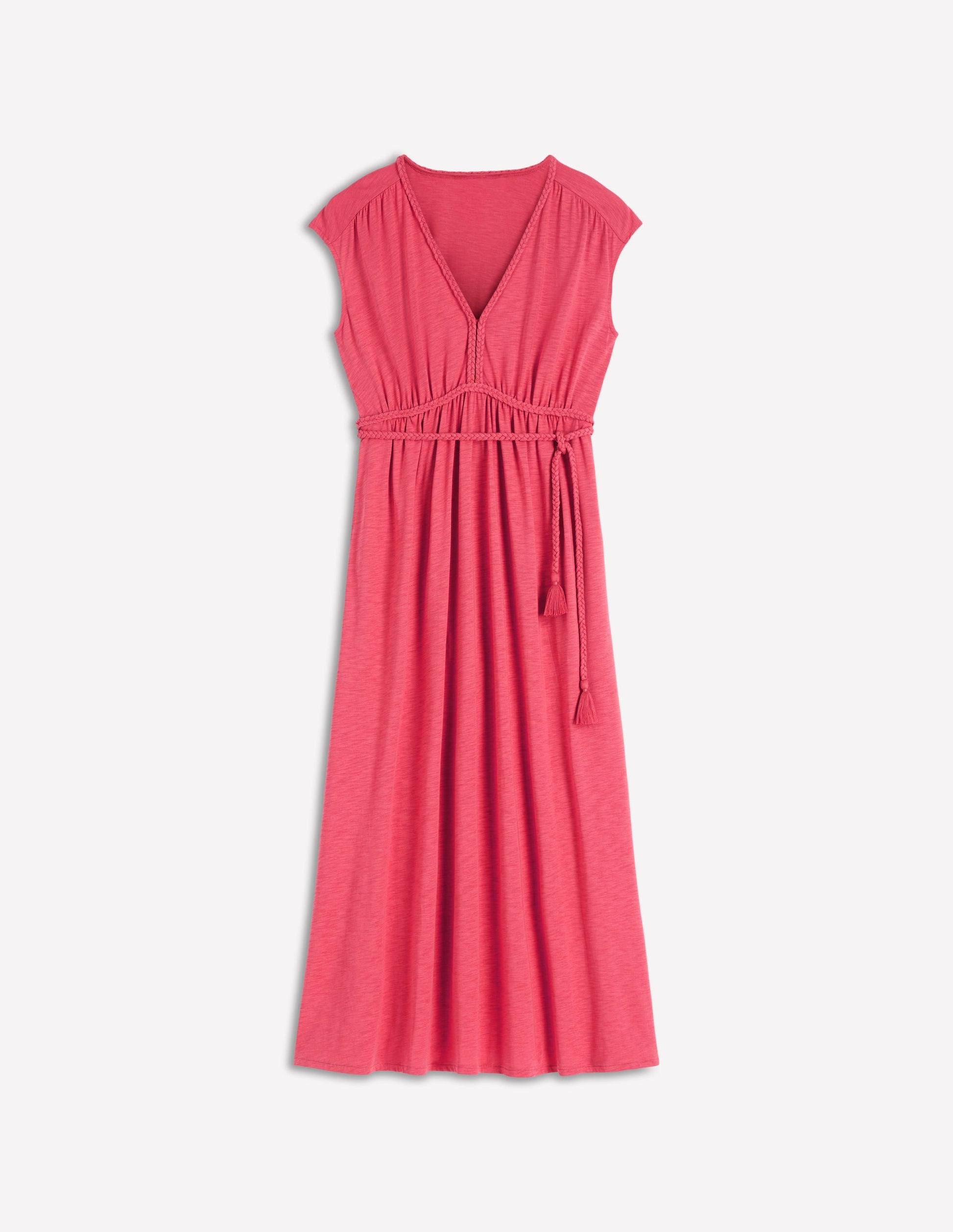 Heidi Ruched Rope Jersey Dress-Winter Blush-7
