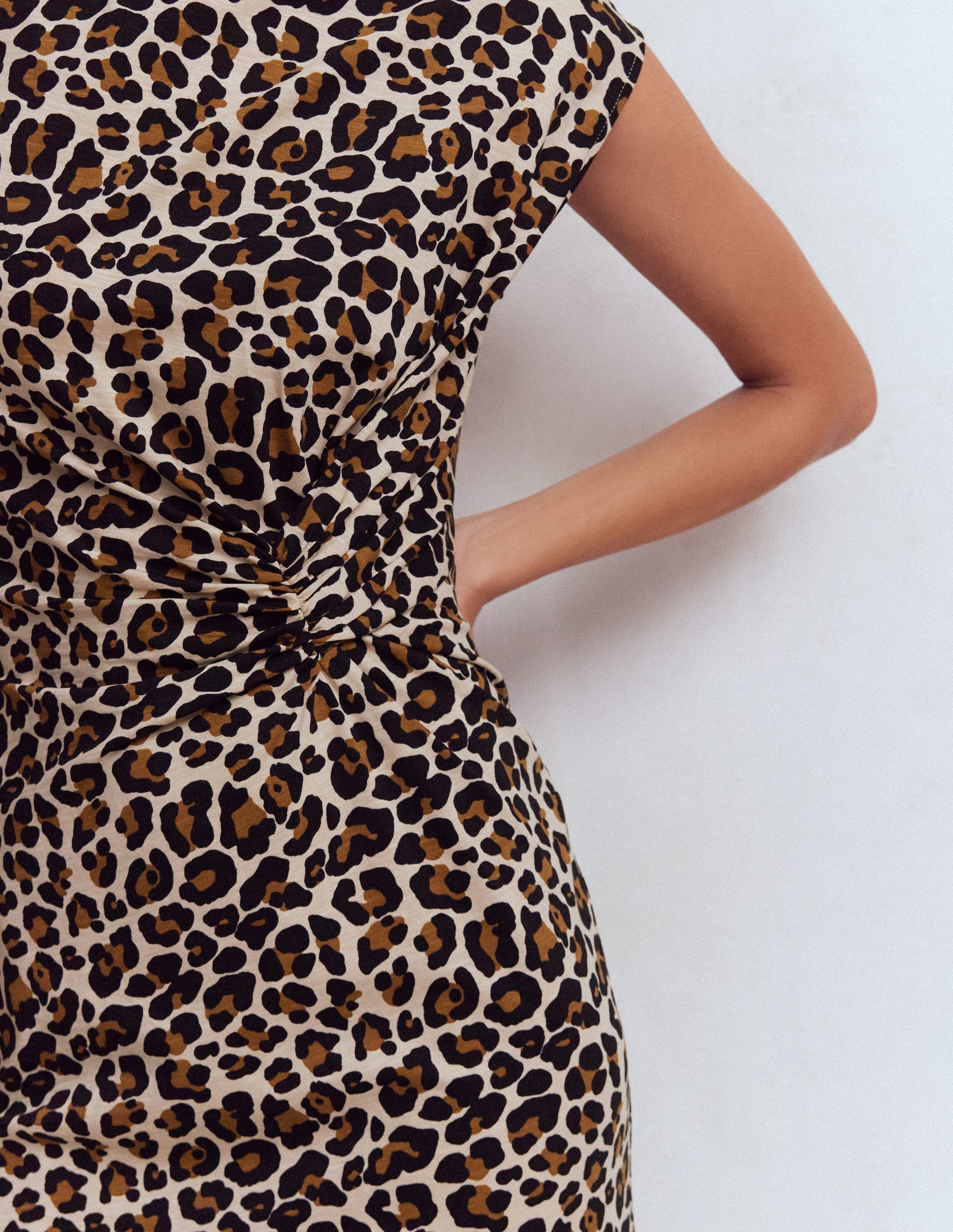 Delilah Twist Midi Dress-Almond Milk, Cheetah Pop-2