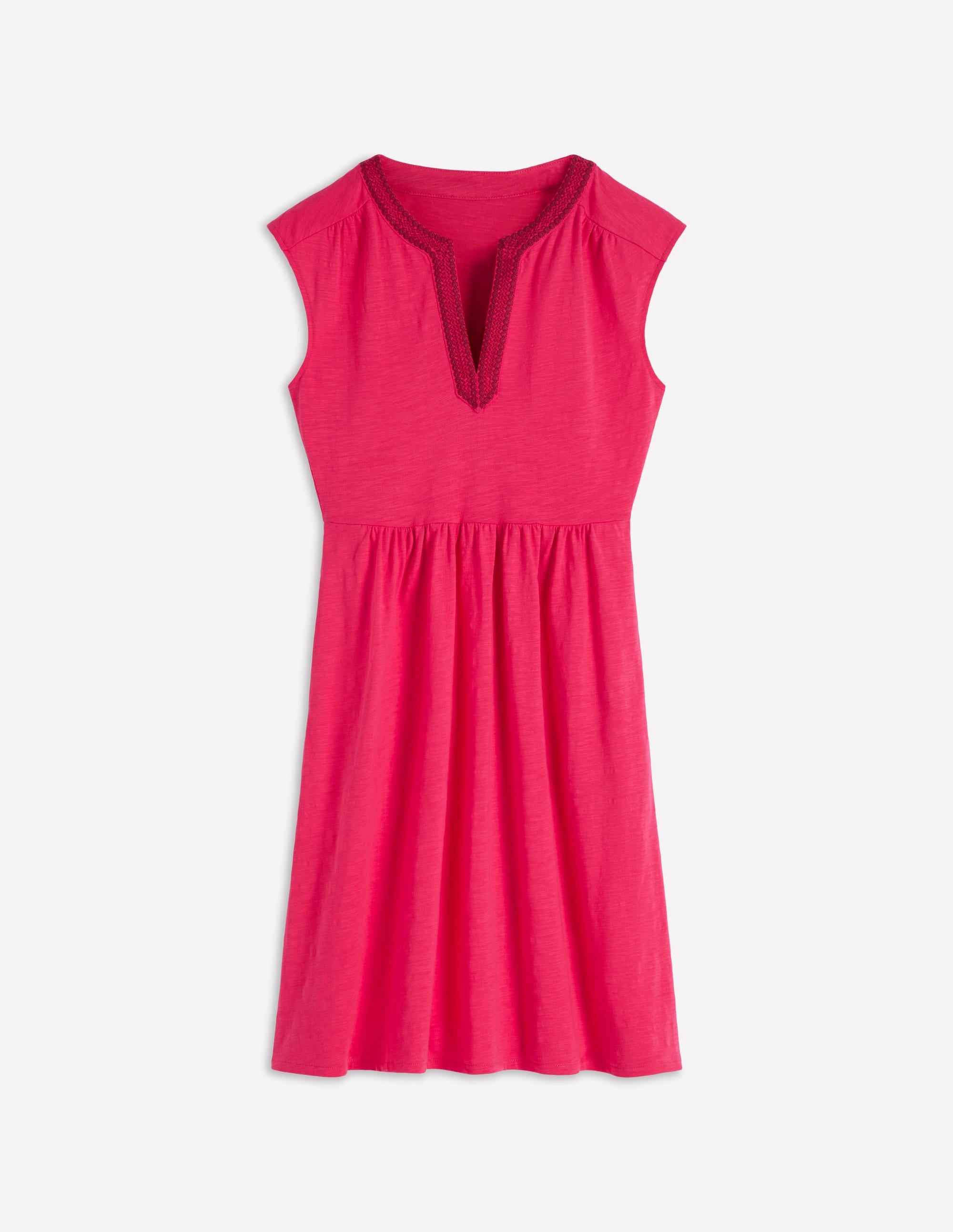 May Embroidered Short Dress-Opulent Pink - Image 5