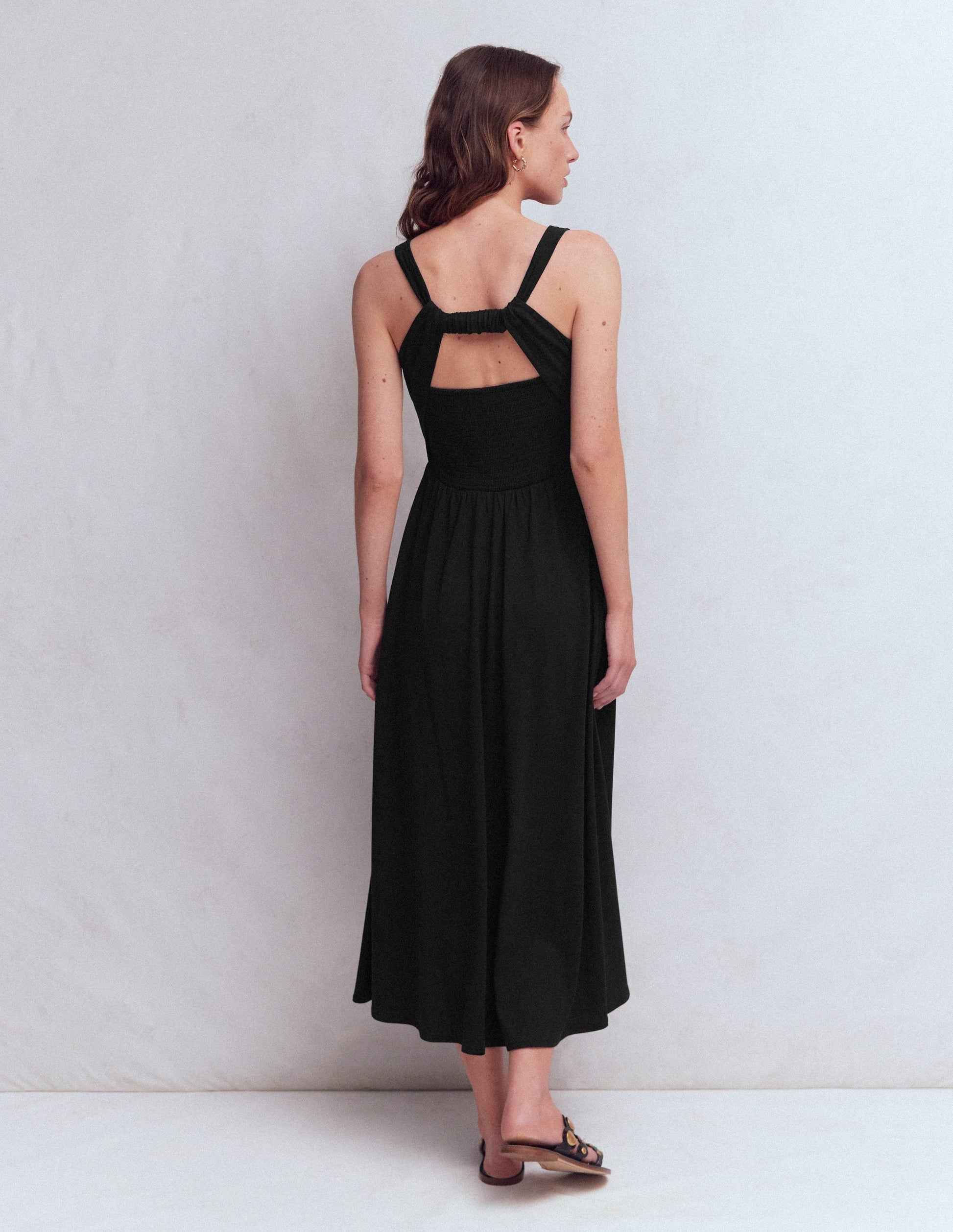 Saoirse Smock Back Dress-Black-3