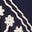 Carmen Broderie Short Dress-Navy Broderie