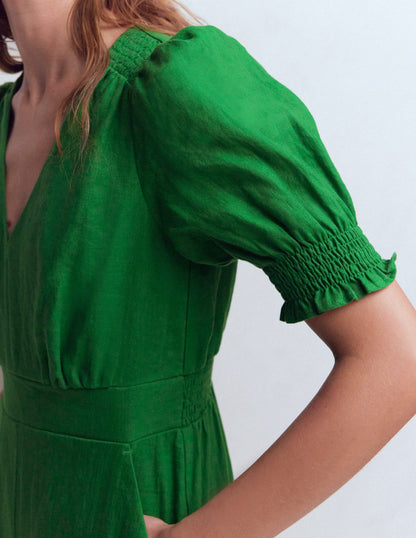 Anna Linen Jumpsuit-Highland Green-2