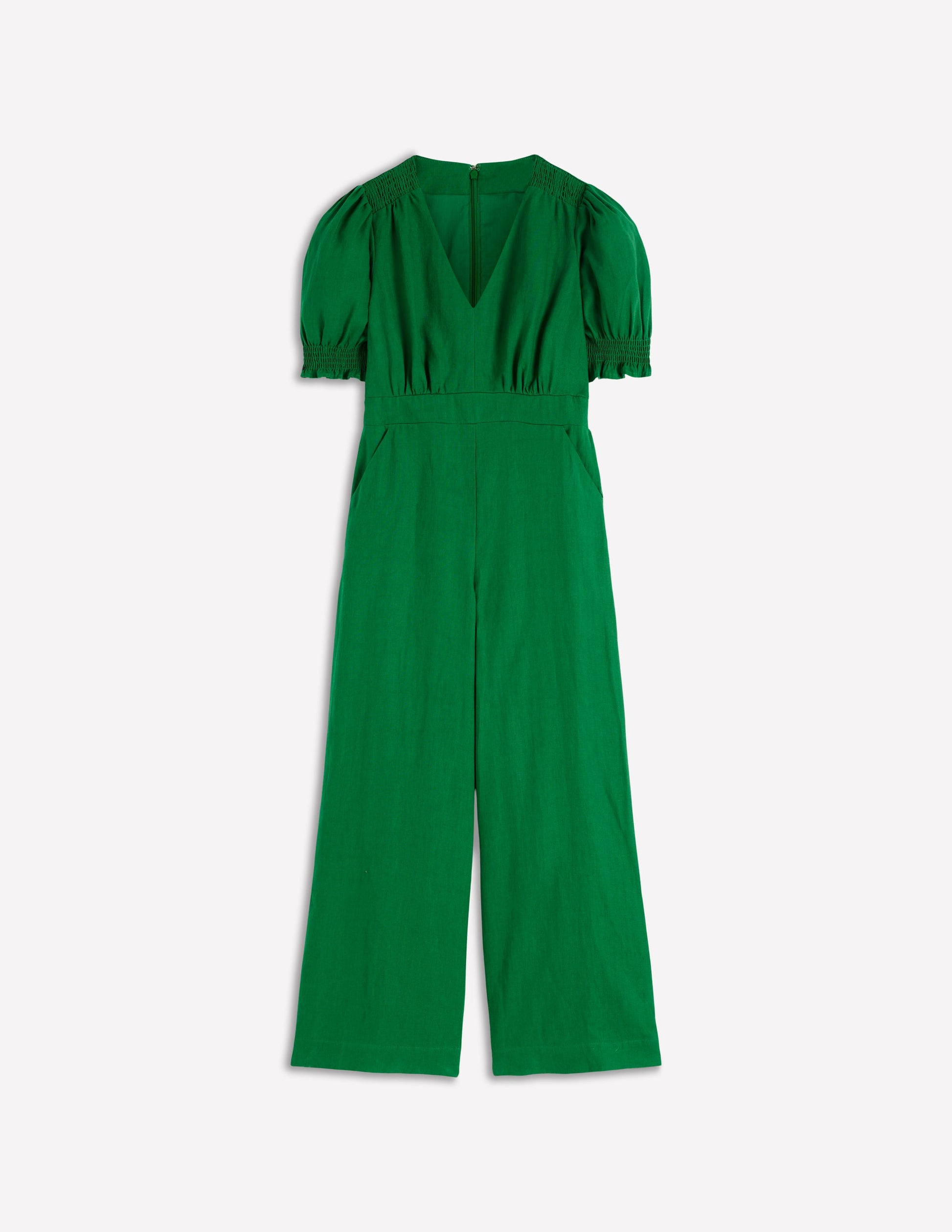 Anna Linen Jumpsuit-Highland Green-6