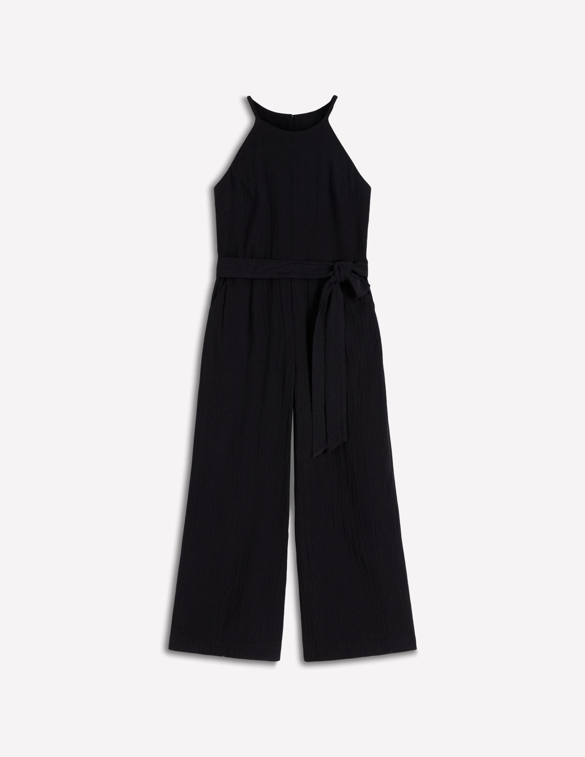 Rosa Double Cloth Jumpsuit-Black - Image 5