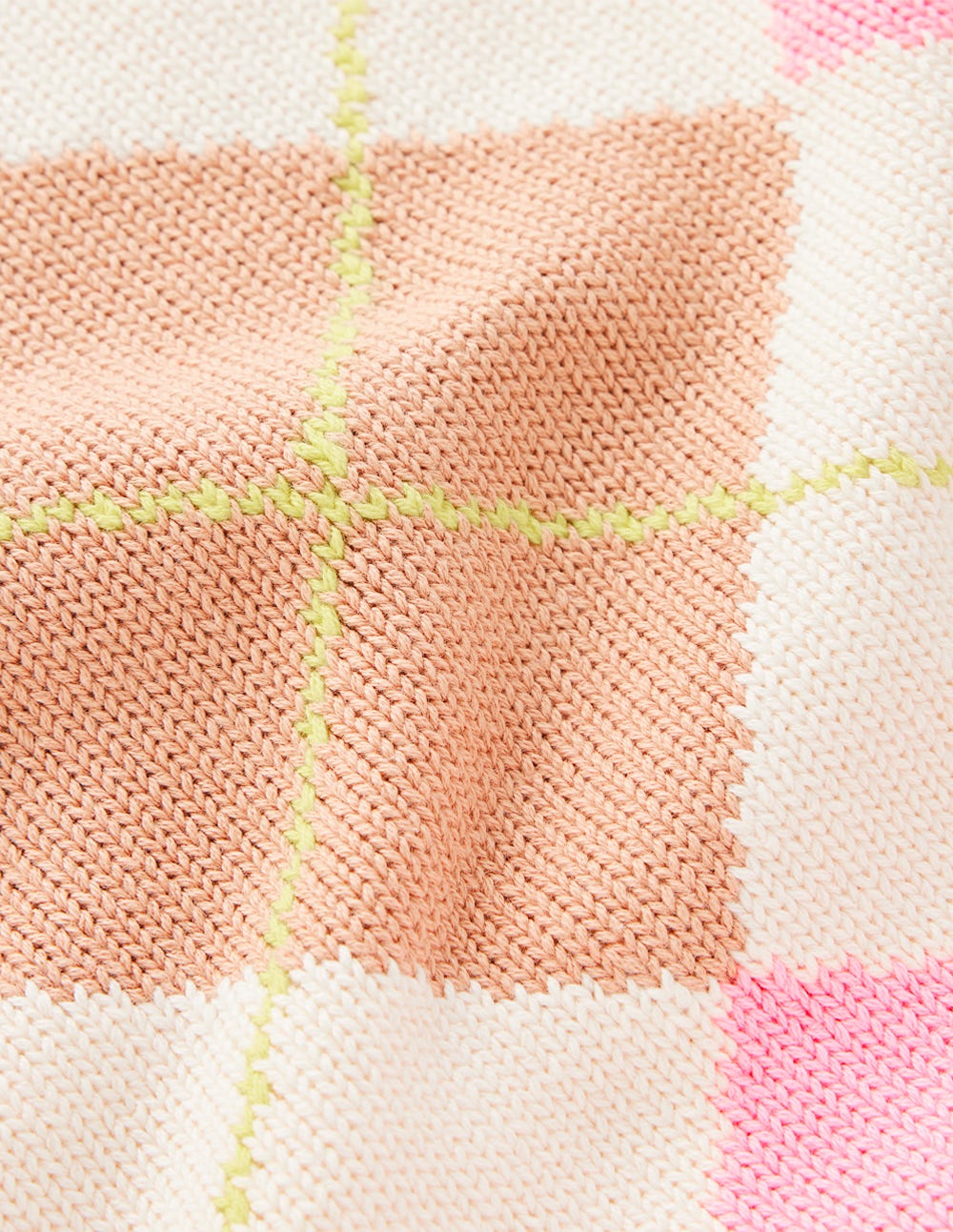 Lucy Cotton Tank-Green, Pink Argyle-8