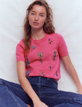 Embellished T-Shirt-Pink Punch
