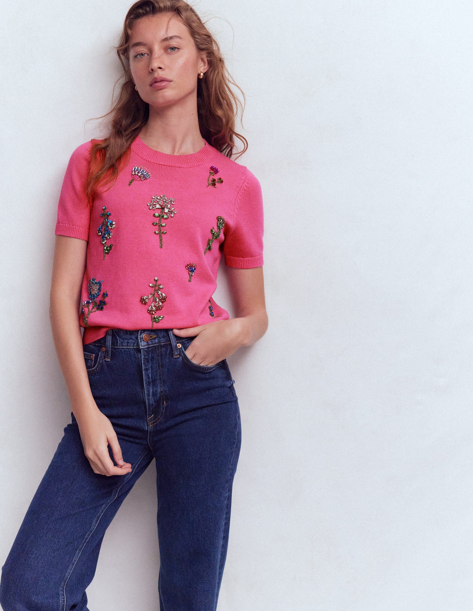 Embellished T-Shirt-Pink Punch-4