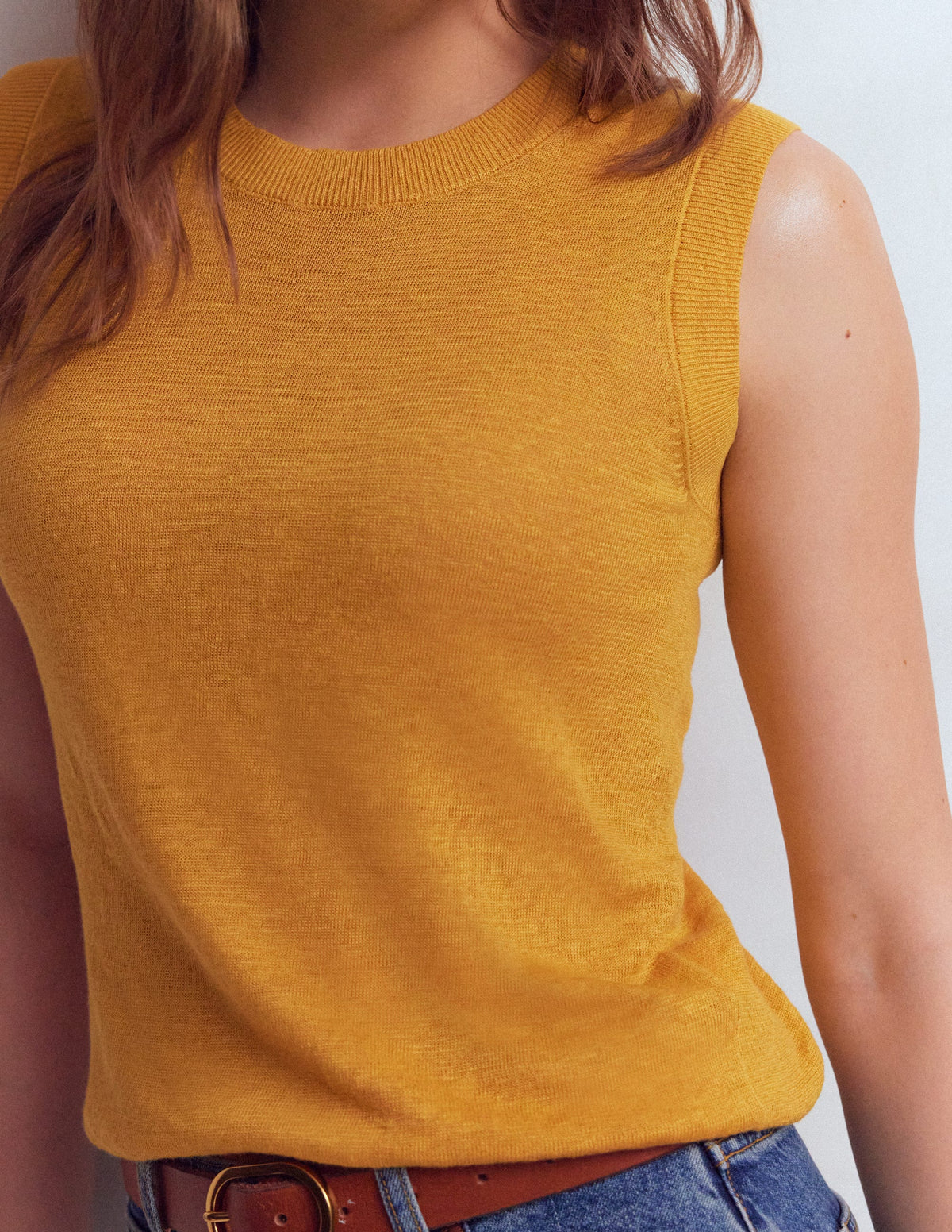 Agnes Linen Tank-Yellow - Image 2