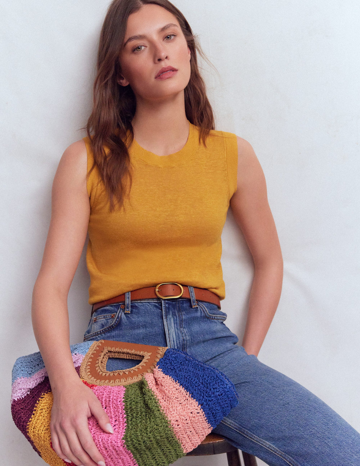 Agnes Linen Tank-Yellow - Image 4