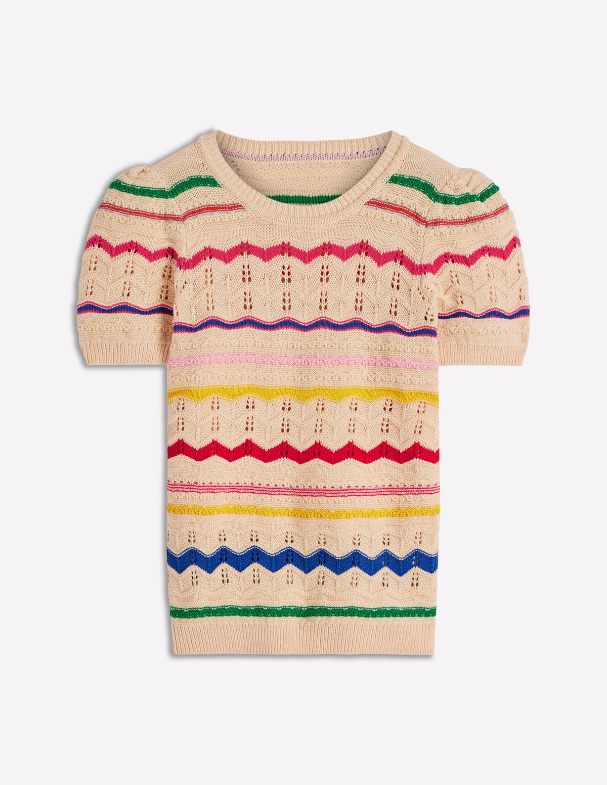 Monica Knitted T-Shirt-Multi Stripe - Image 7