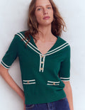 Sailor Collar Jumper-Green