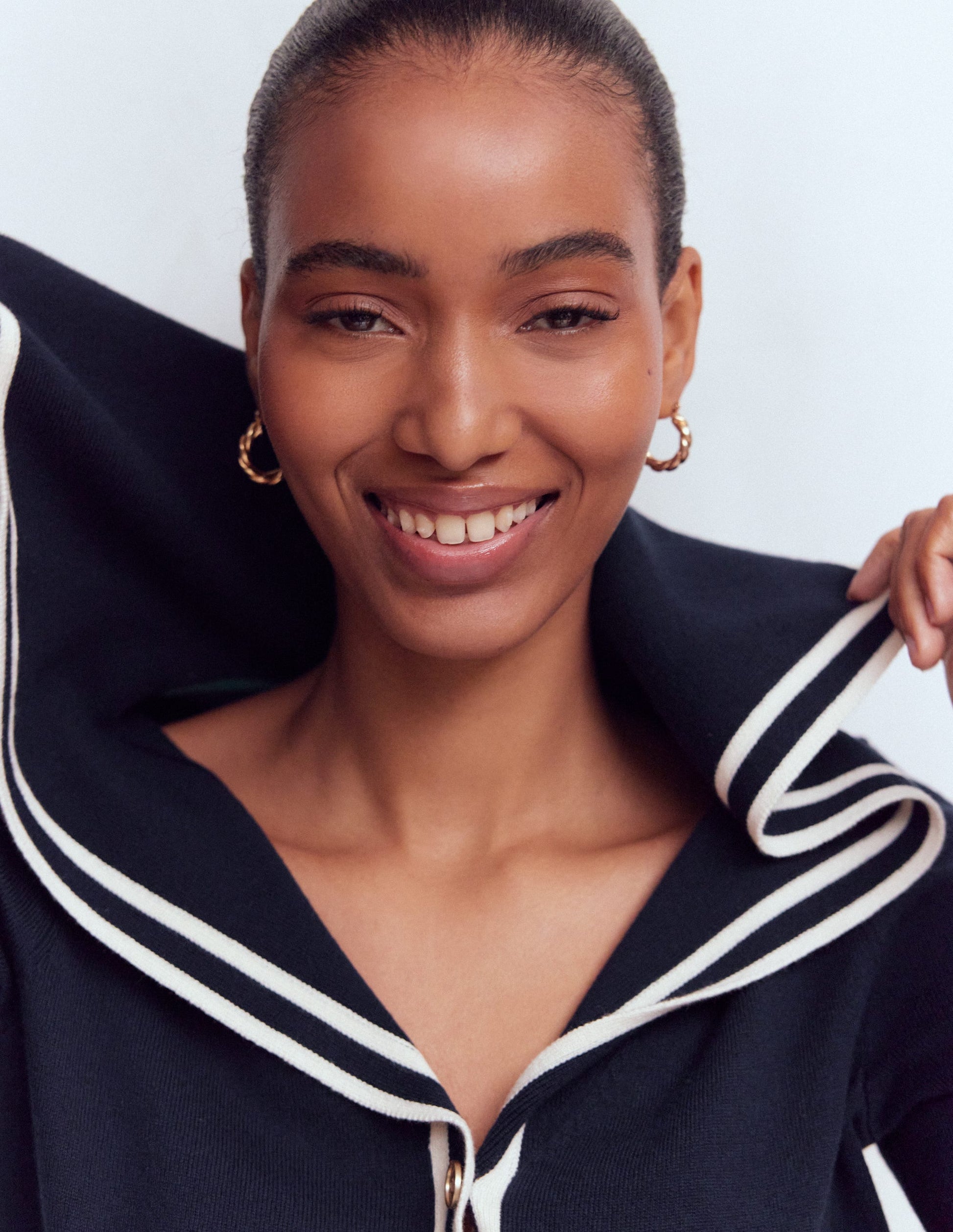 Sailor Collar Jumper-Navy-3