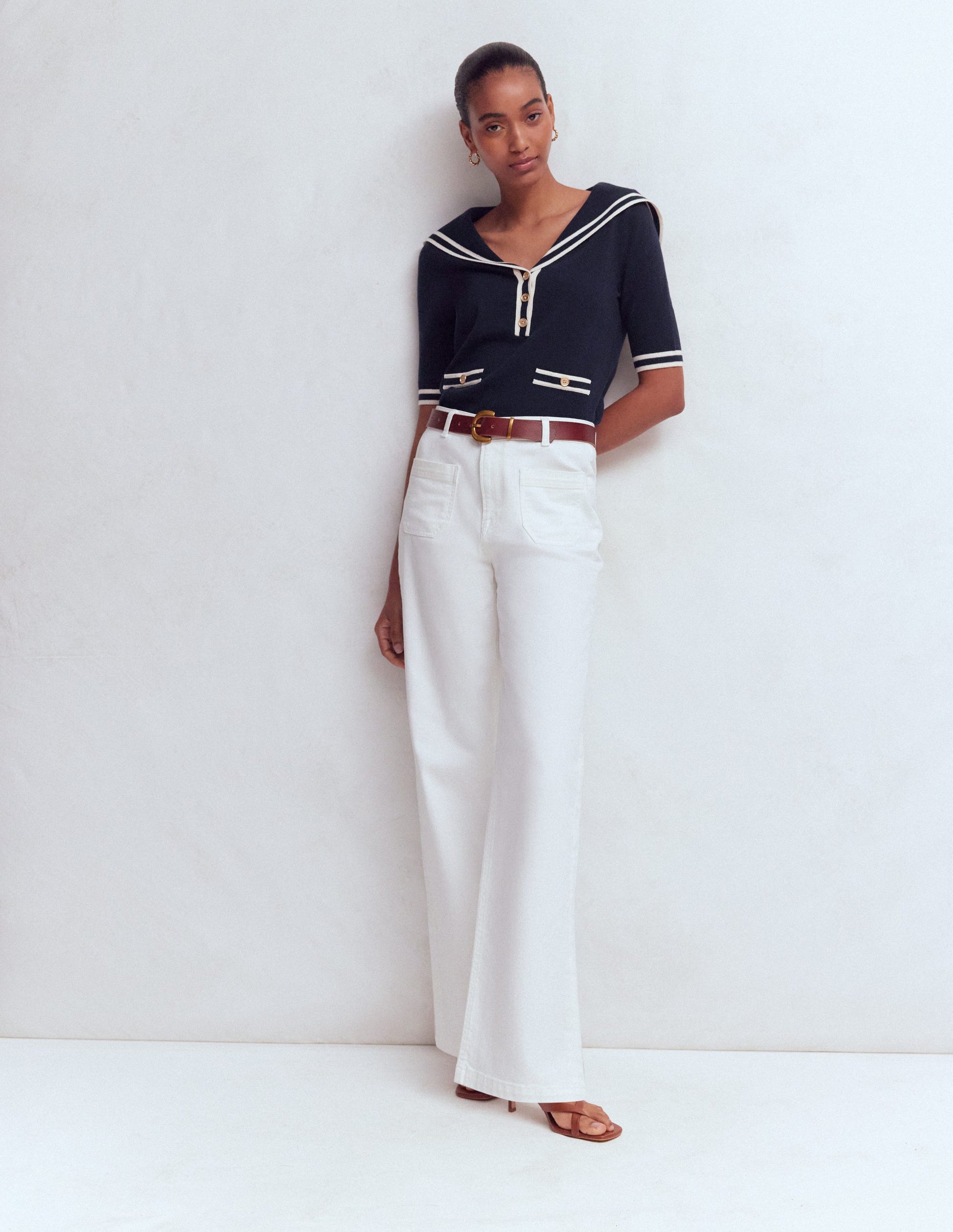 Sailor Collar Jumper-Navy-6