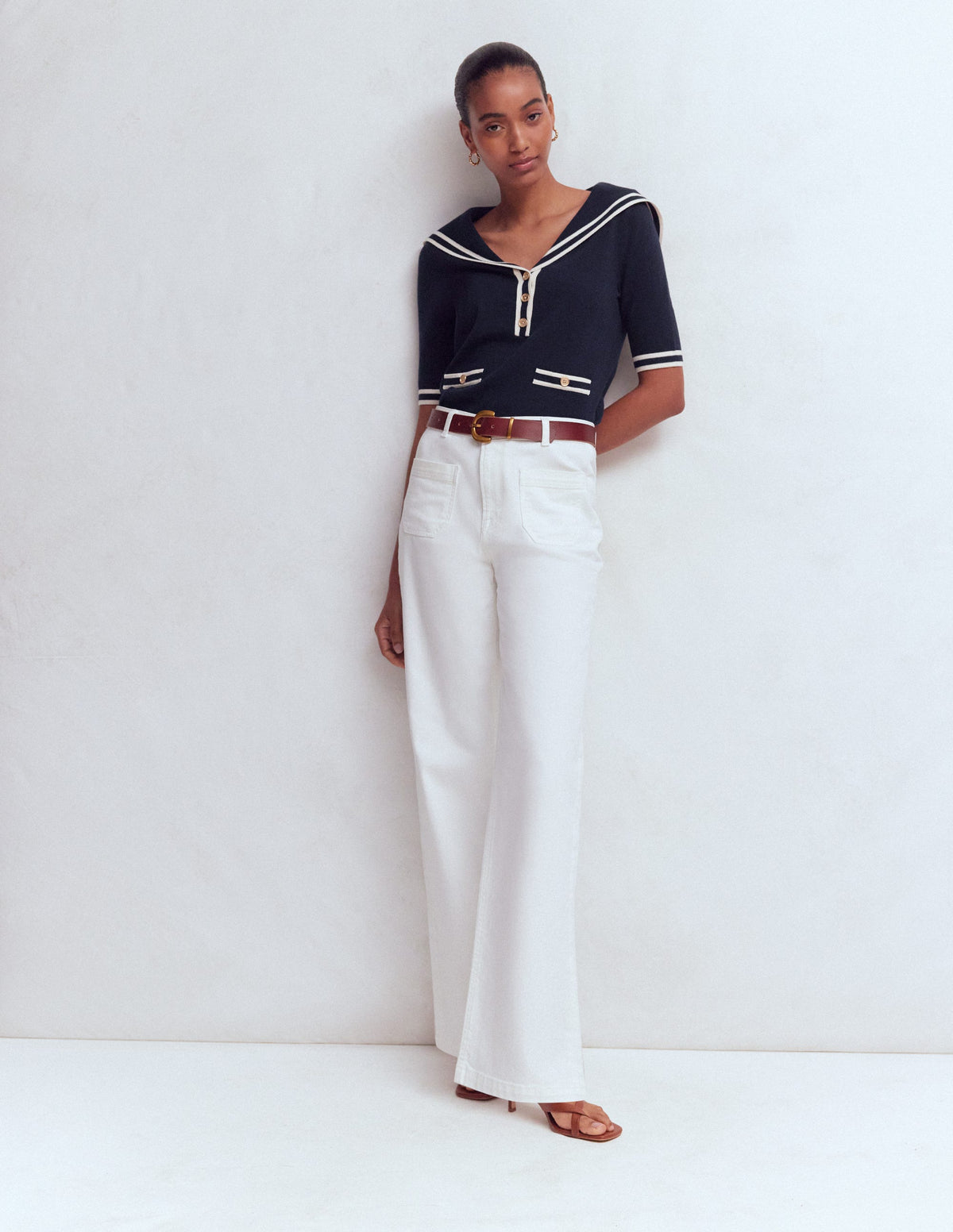 Sailor Collar Jumper-Navy - Image 5