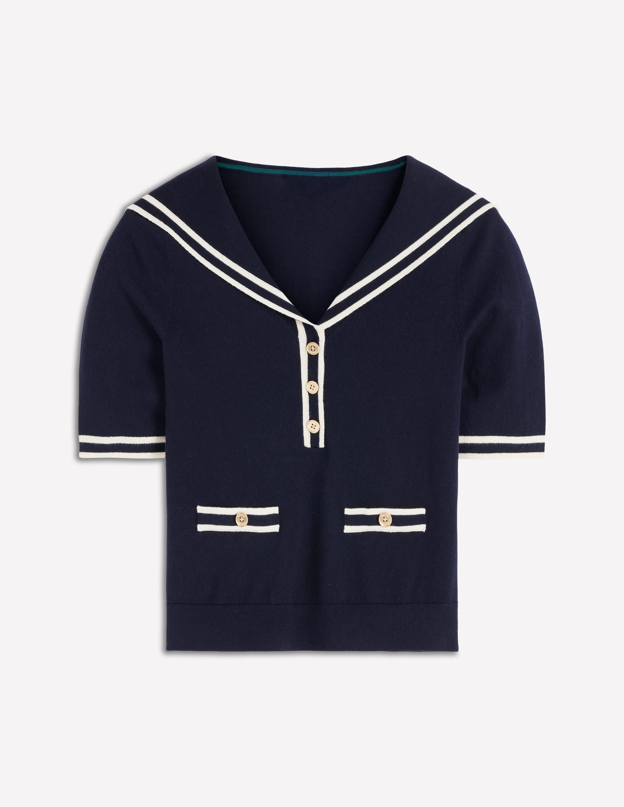 Sailor Collar Jumper-Navy - Image 7