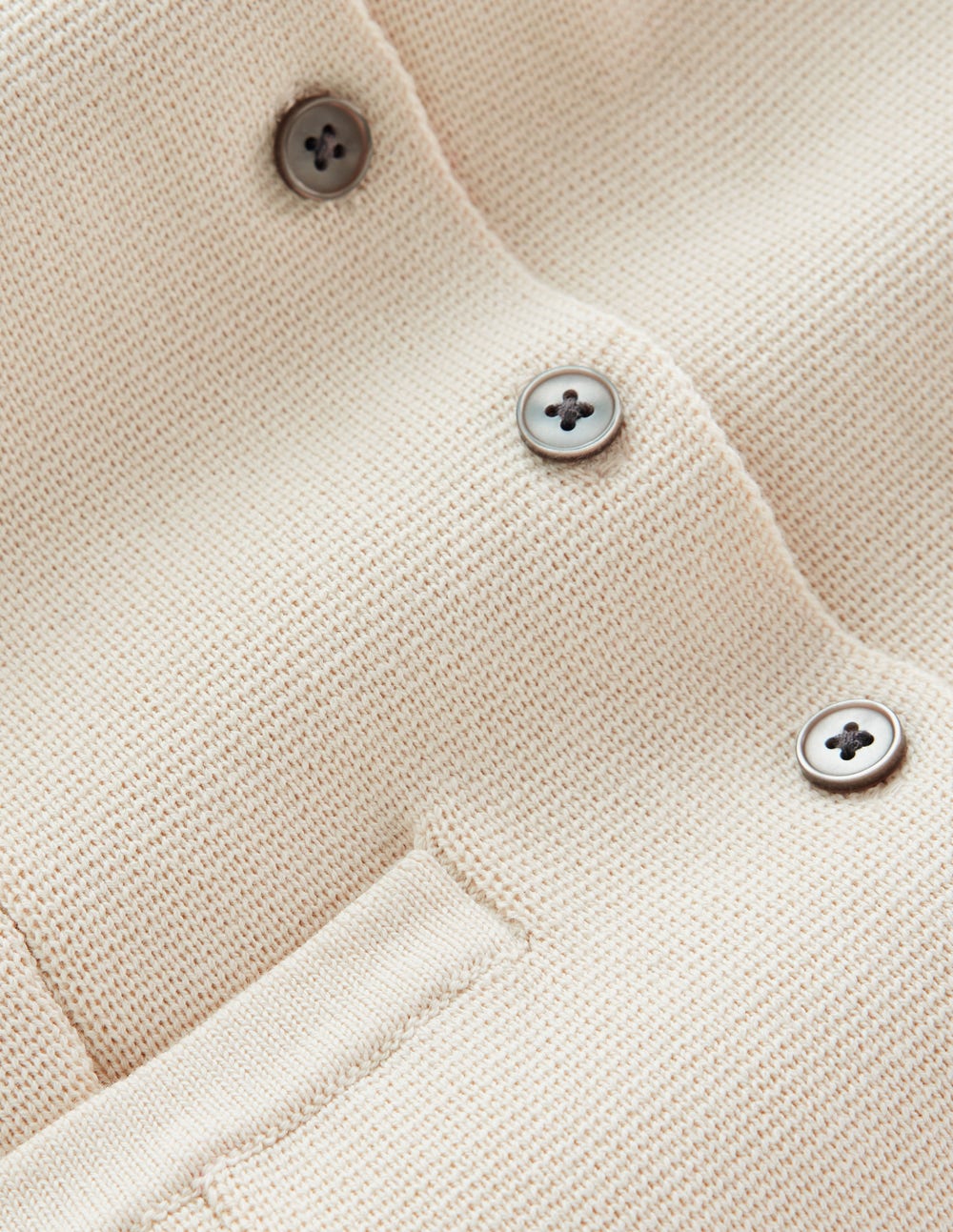 Short Sleeve Knitted Jacket-Ivory - Image 7