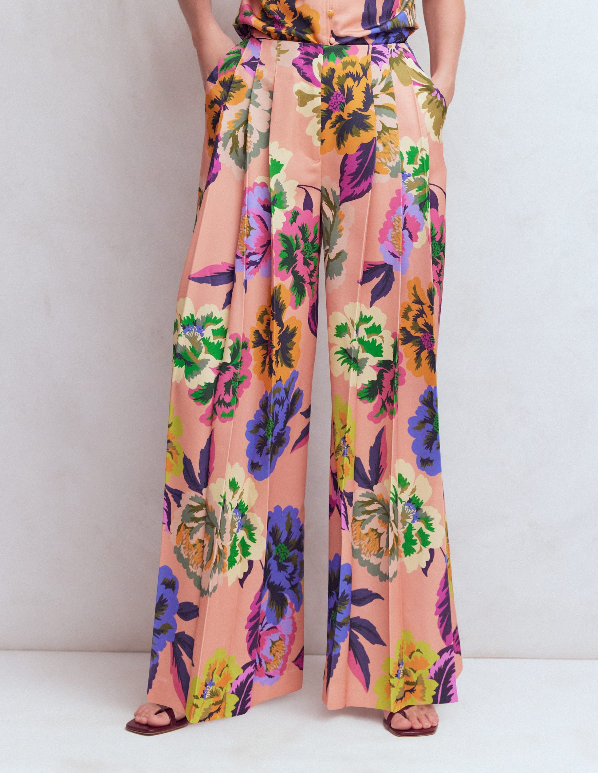 Regent Wide Leg Trousers-Multi, Opulent Blossom-5