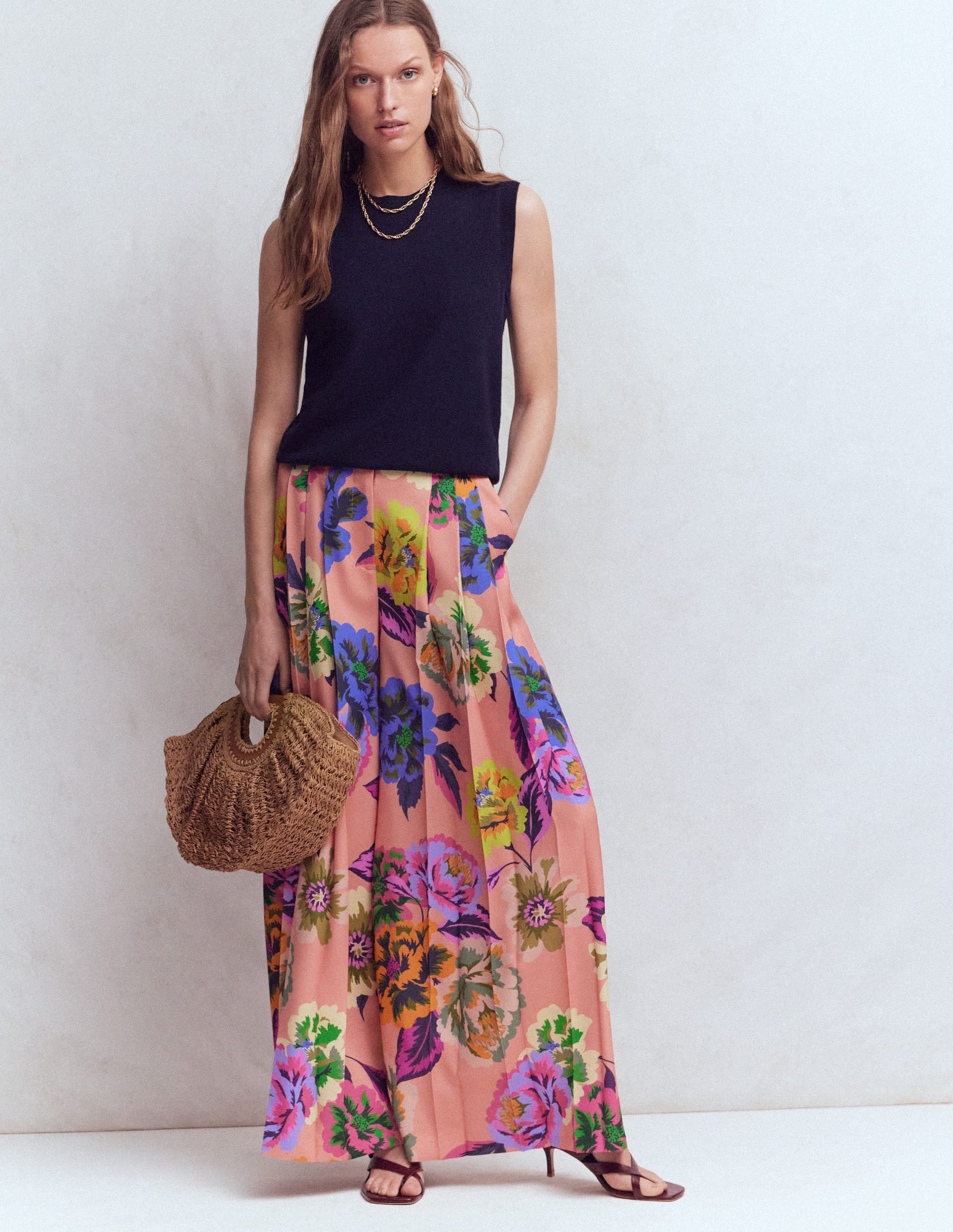 Regent Wide Leg Trousers-Multi, Opulent Blossom - Image 6