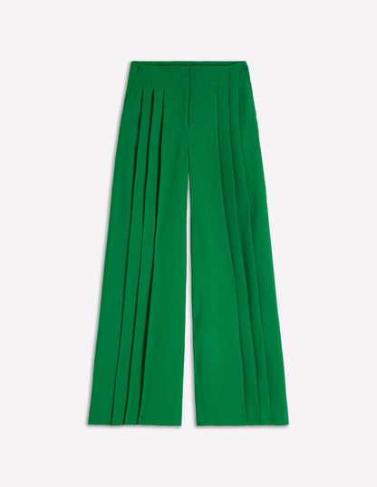Regent Wide Leg Trousers-Rich Emerald-7