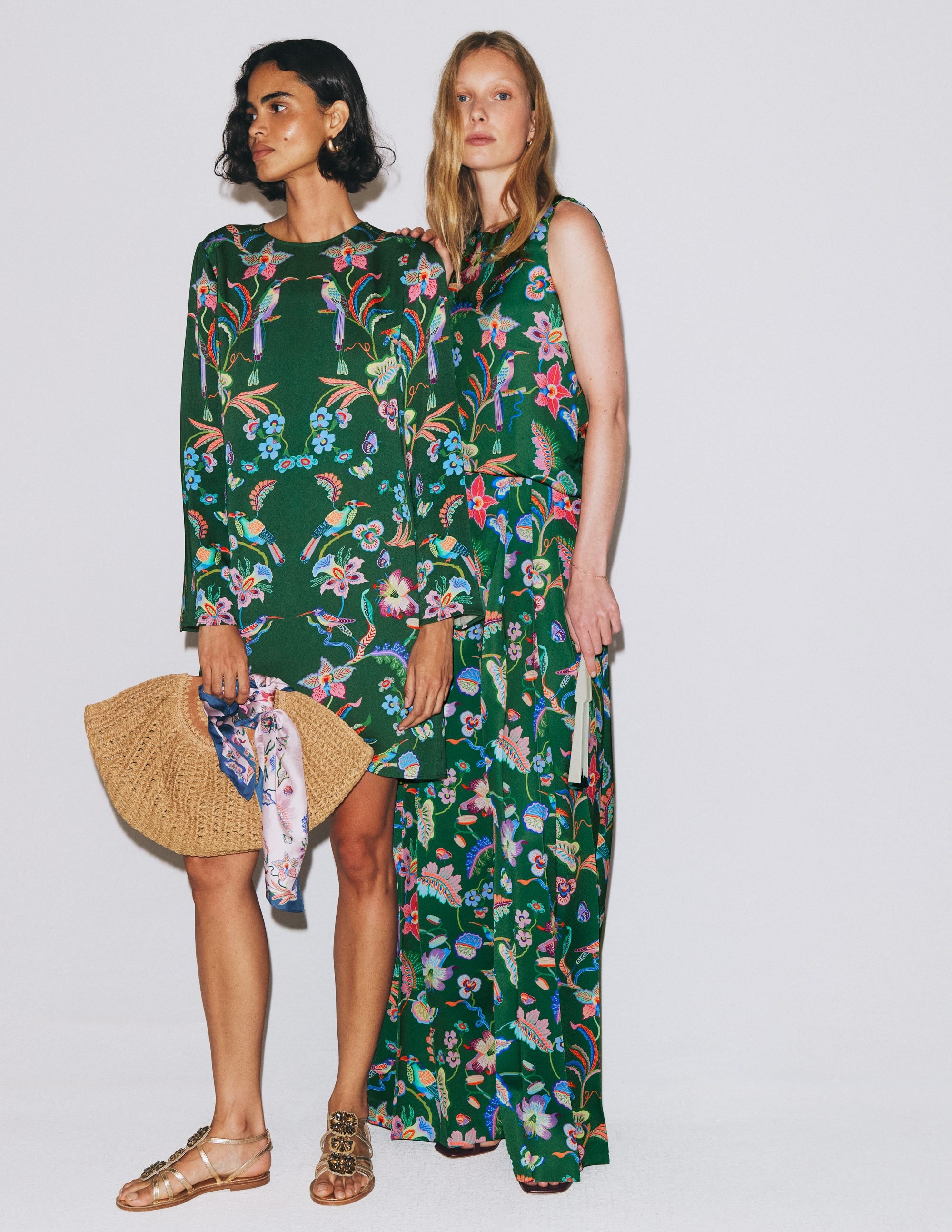 Regent Wide Leg Trousers-Hunter Green, Orchid Canopy - Image 6