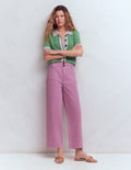 Primrose Cropped Jeans-Clover Purple