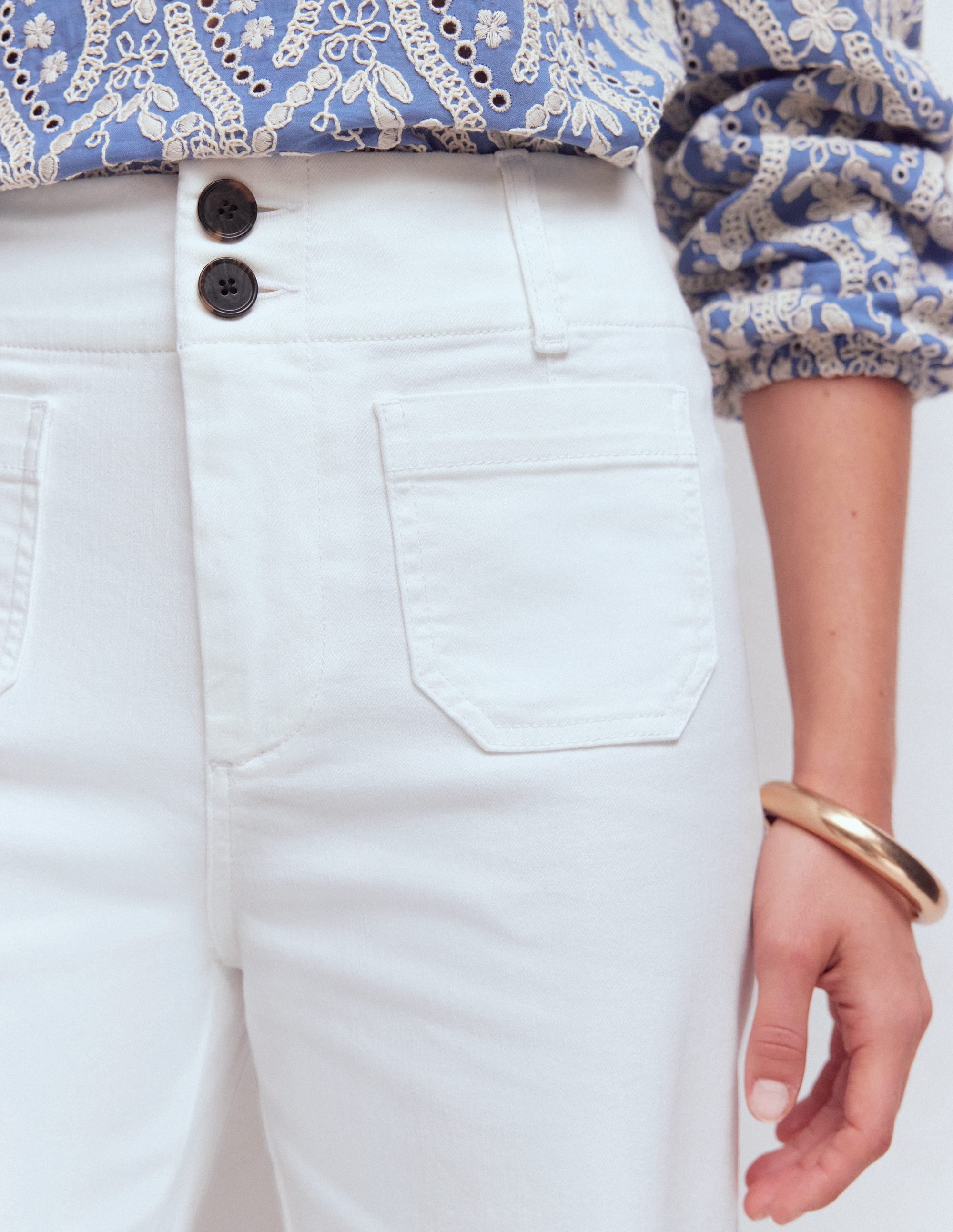 Primrose Cropped Jeans-White - Image 2