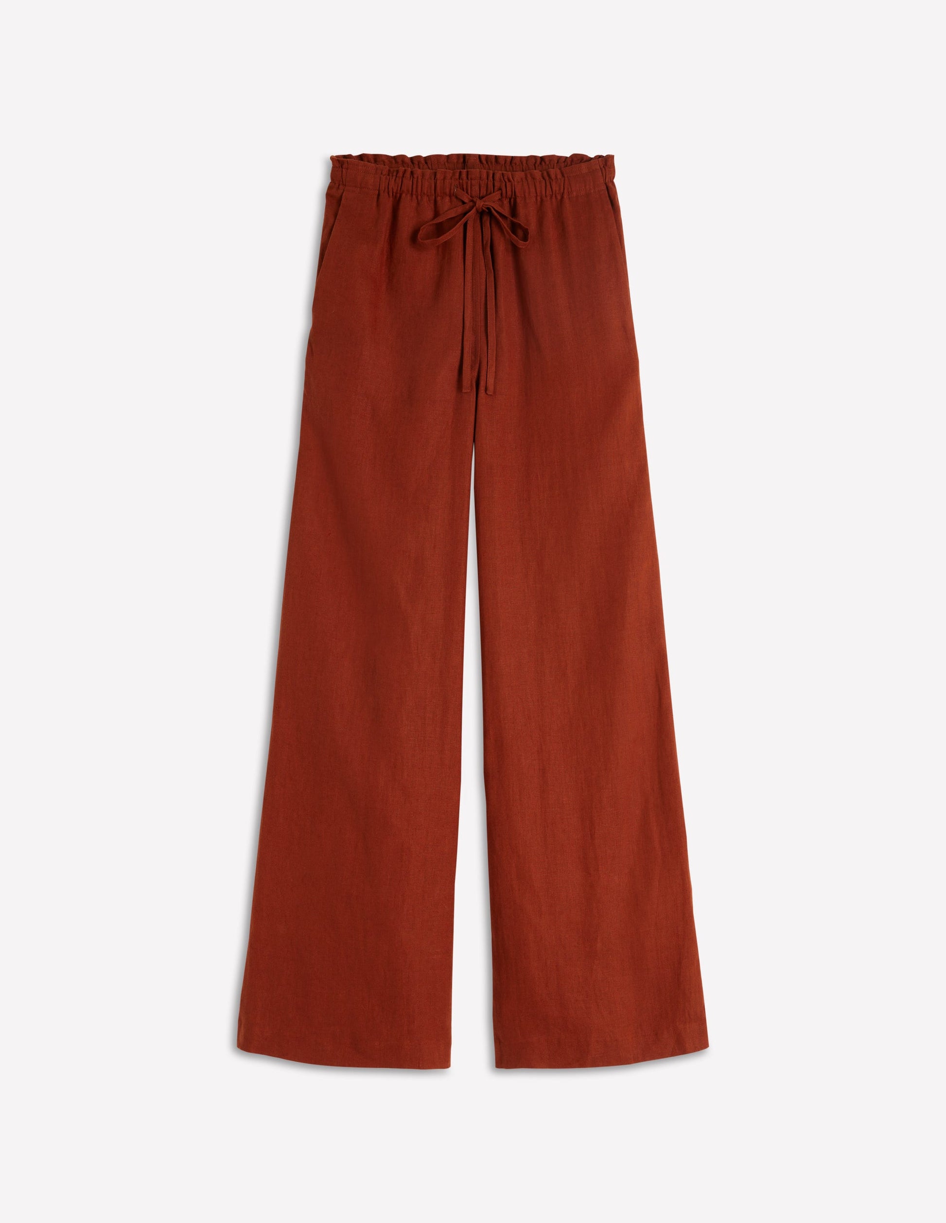 Islington Linen Trousers-Burnt Orange-7