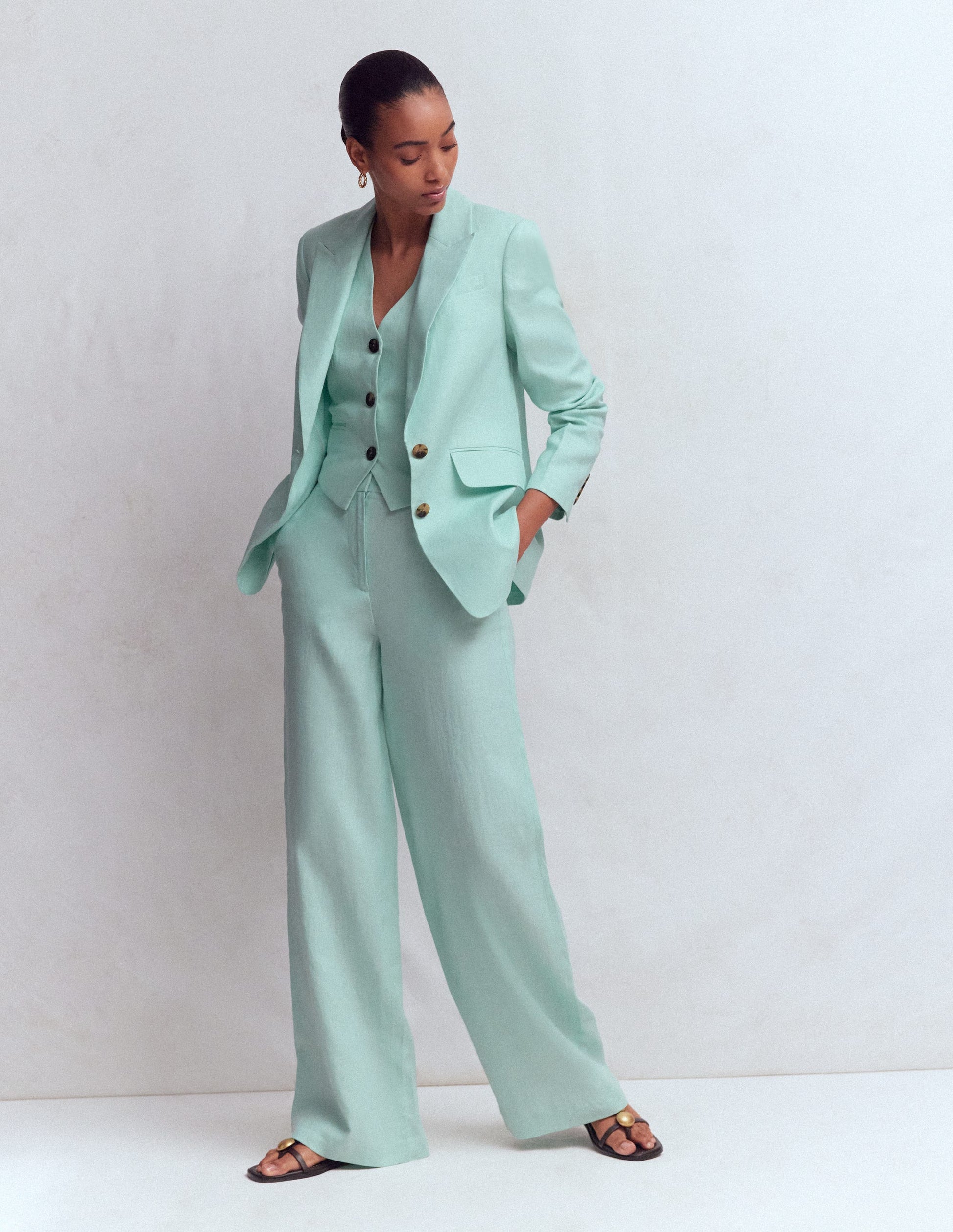 Belgravia Linen Trousers-Spearmint-1
