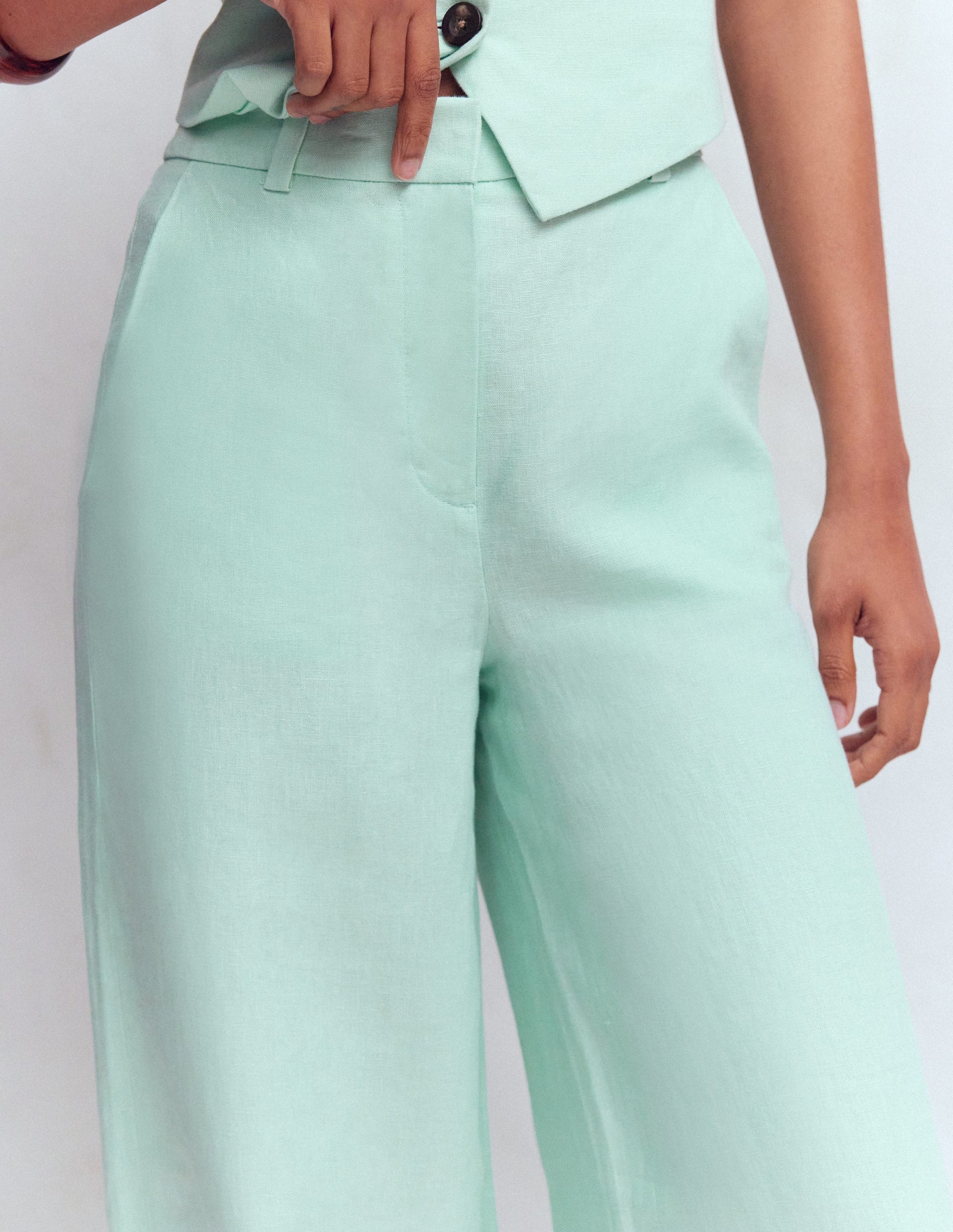 Belgravia Linen Trousers-Spearmint-3