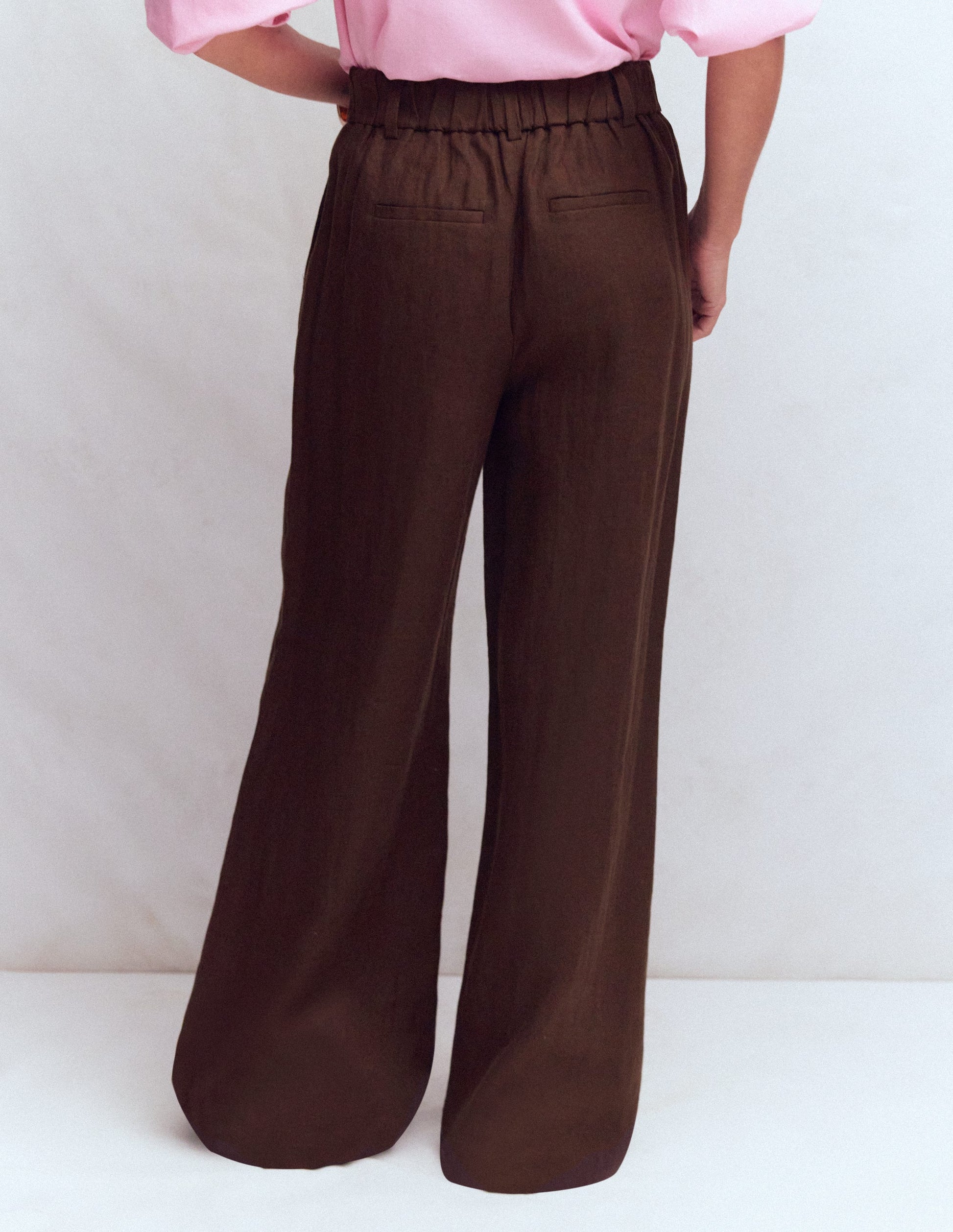 Kensington Linen Trousers-Espresso-4