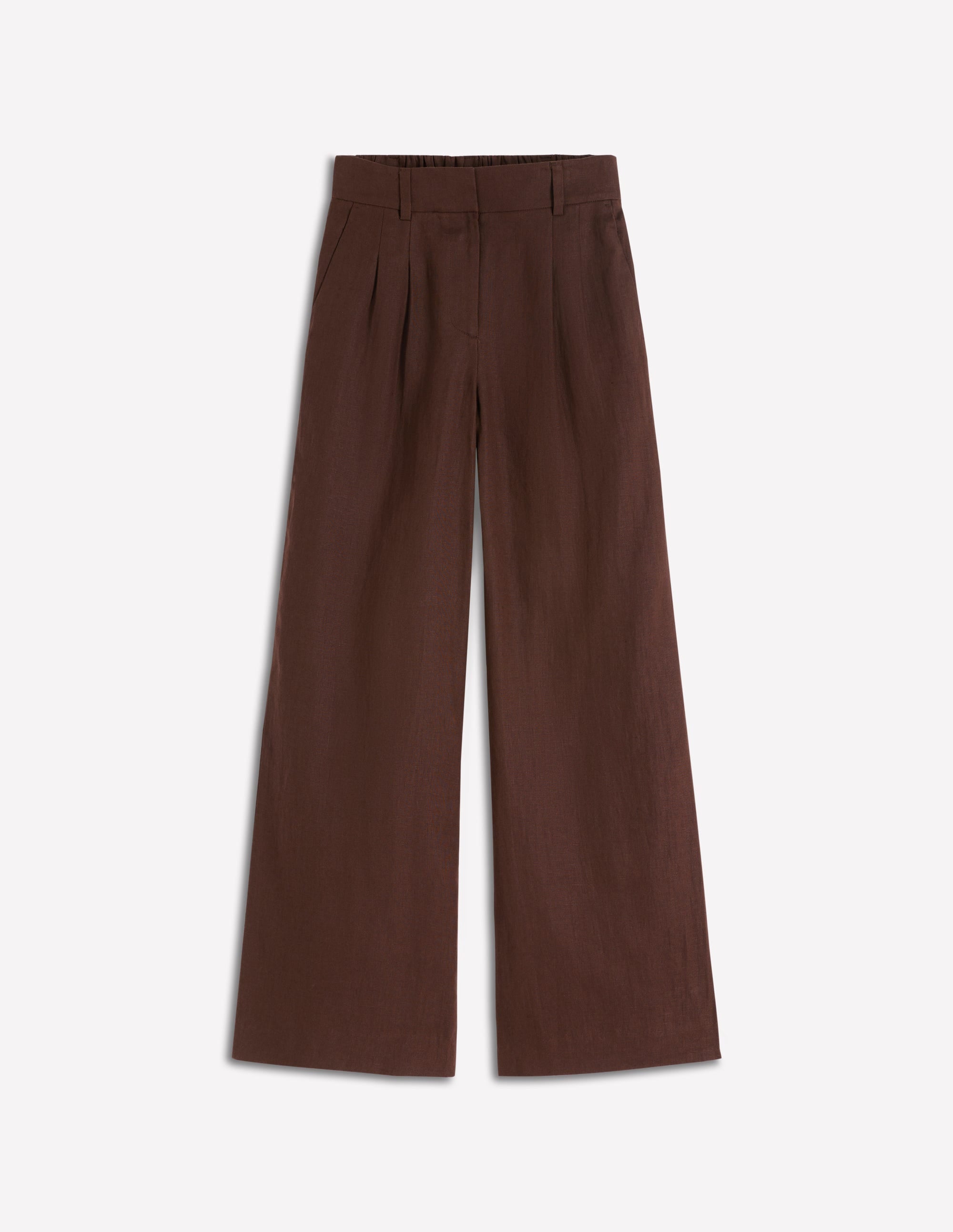 Kensington Linen Trousers-Bitter Chocolate - Image 6