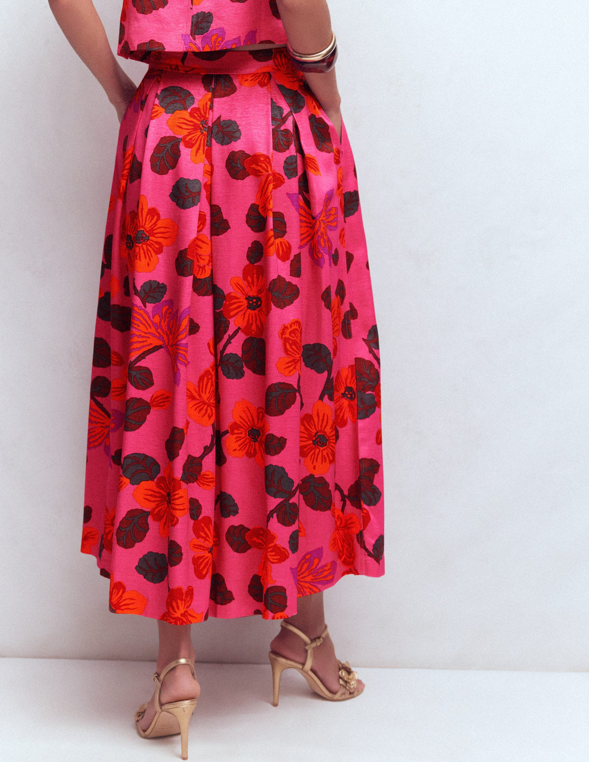 Verity Maxi Skirt-Pink, Elaborate Blossom - Image 3