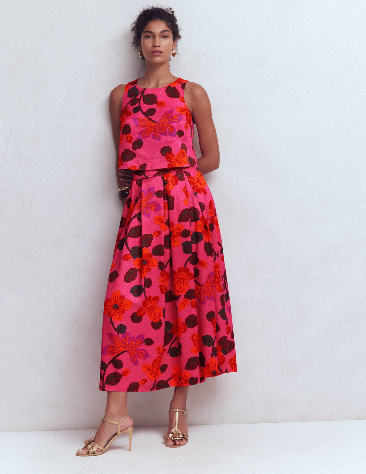 Verity Maxi Skirt-Pink, Elaborate Blossom - Image 4