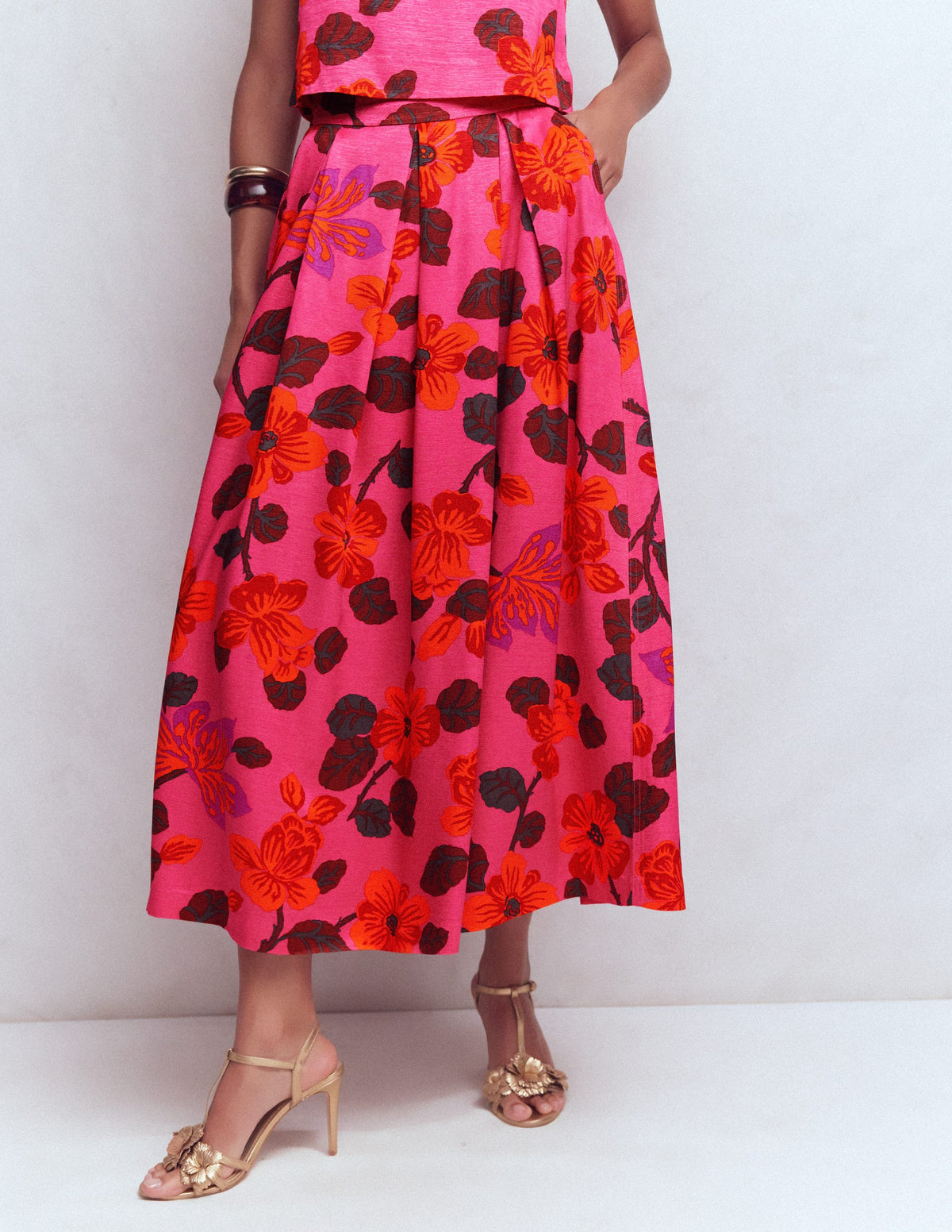 Verity Maxi Skirt-Pink, Elaborate Blossom - Image 6