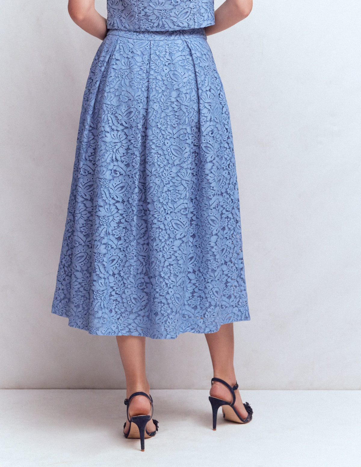Verity Lace Skirt-Cornflower Blue - Image 3