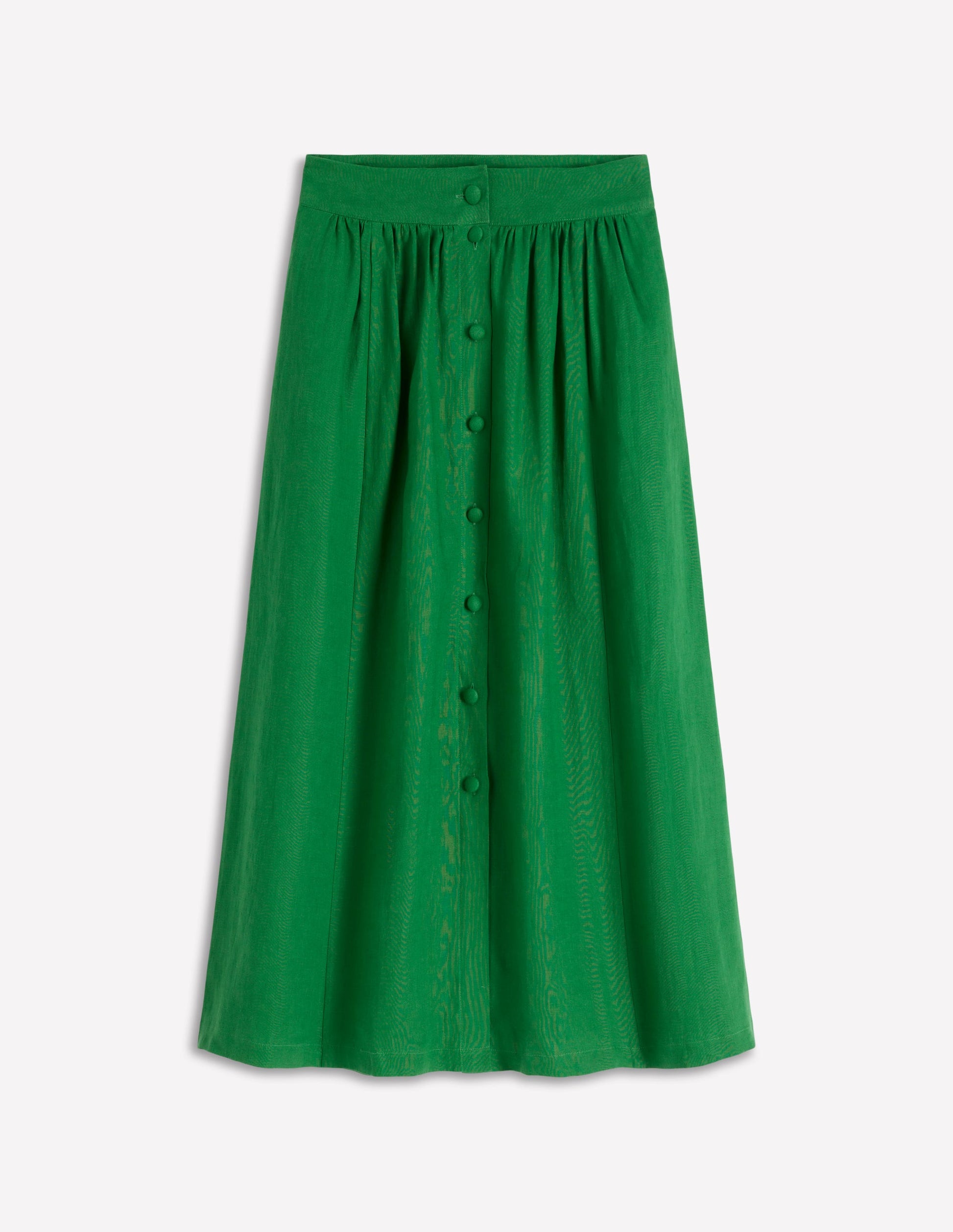 Emma Linen Maxi Skirt-Highland Green-6