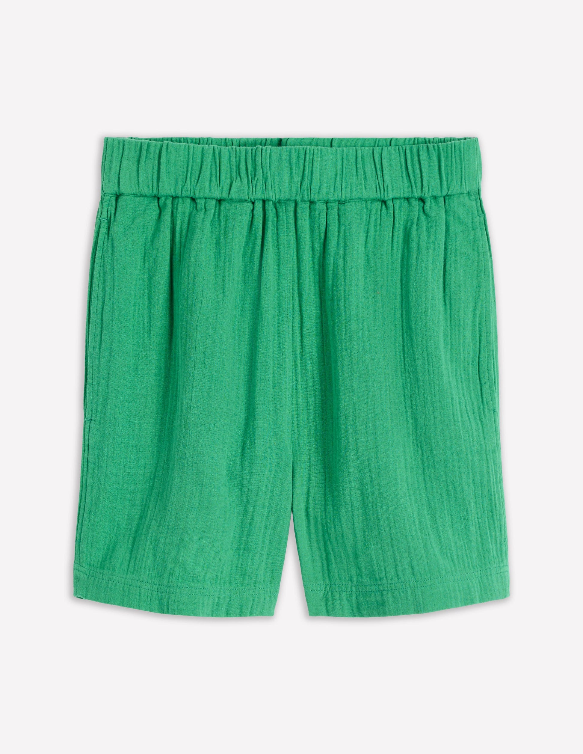 Pull-on Double Cloth Shorts-Shamrock Green-5