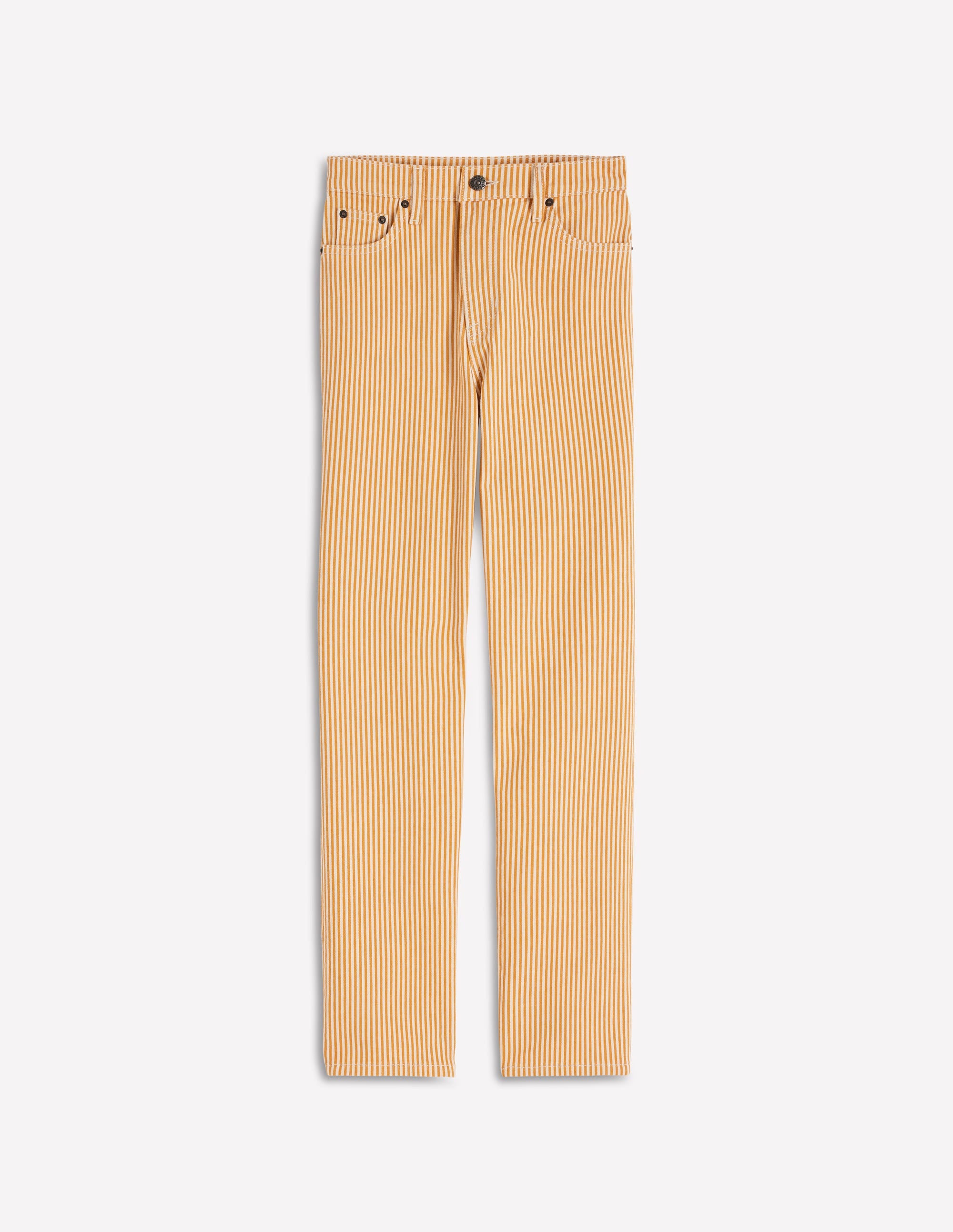 High Rise Straight Jeans-Yellow Stripe - Image 6