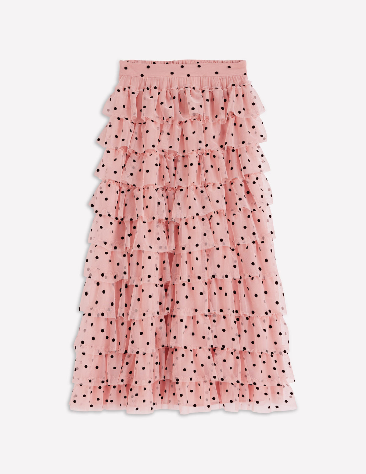 Tulle Tiered Skirt-Pink Painted Dot - Image 6