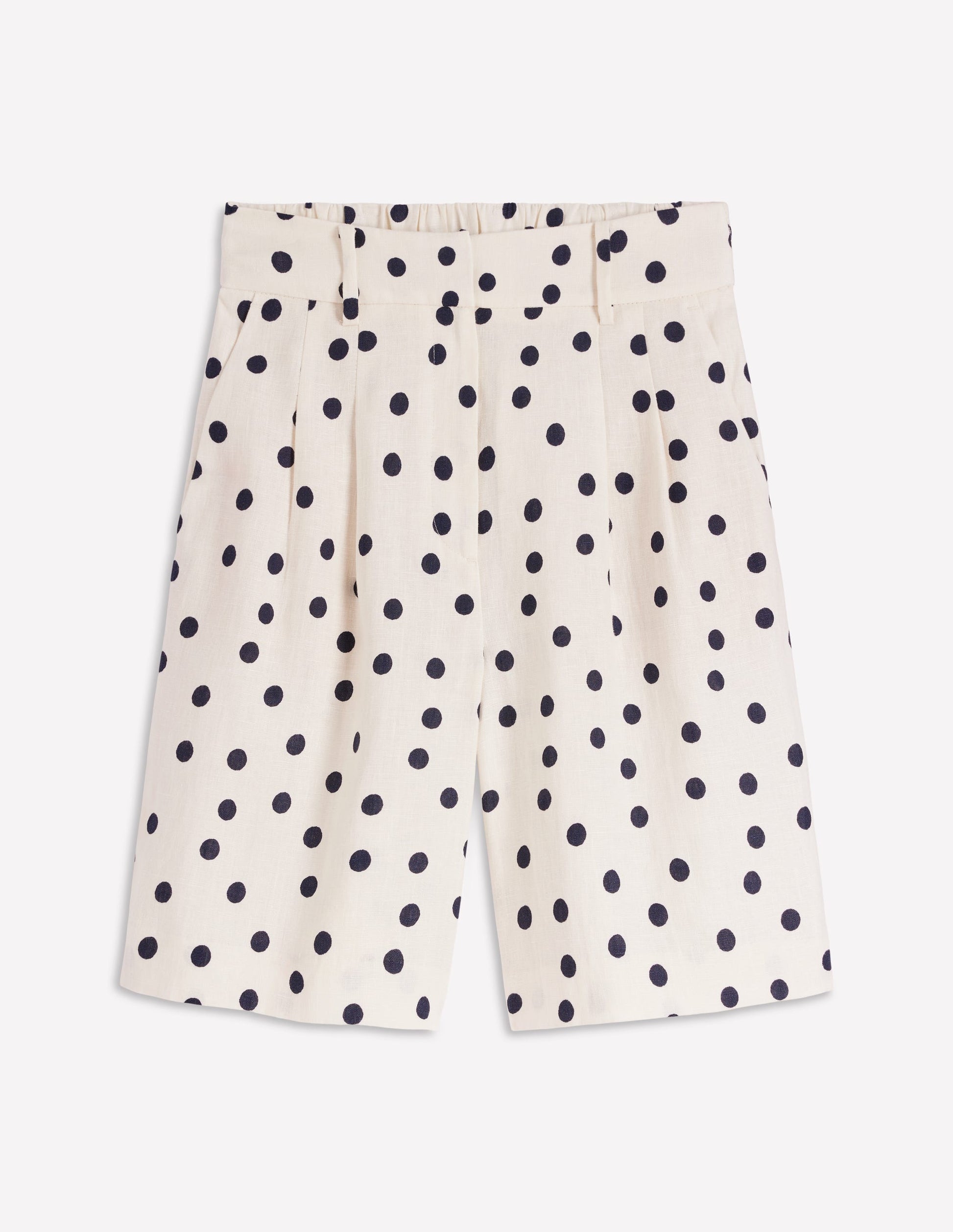 Kensington Linen Shorts-Ivory, Painted Dot-6