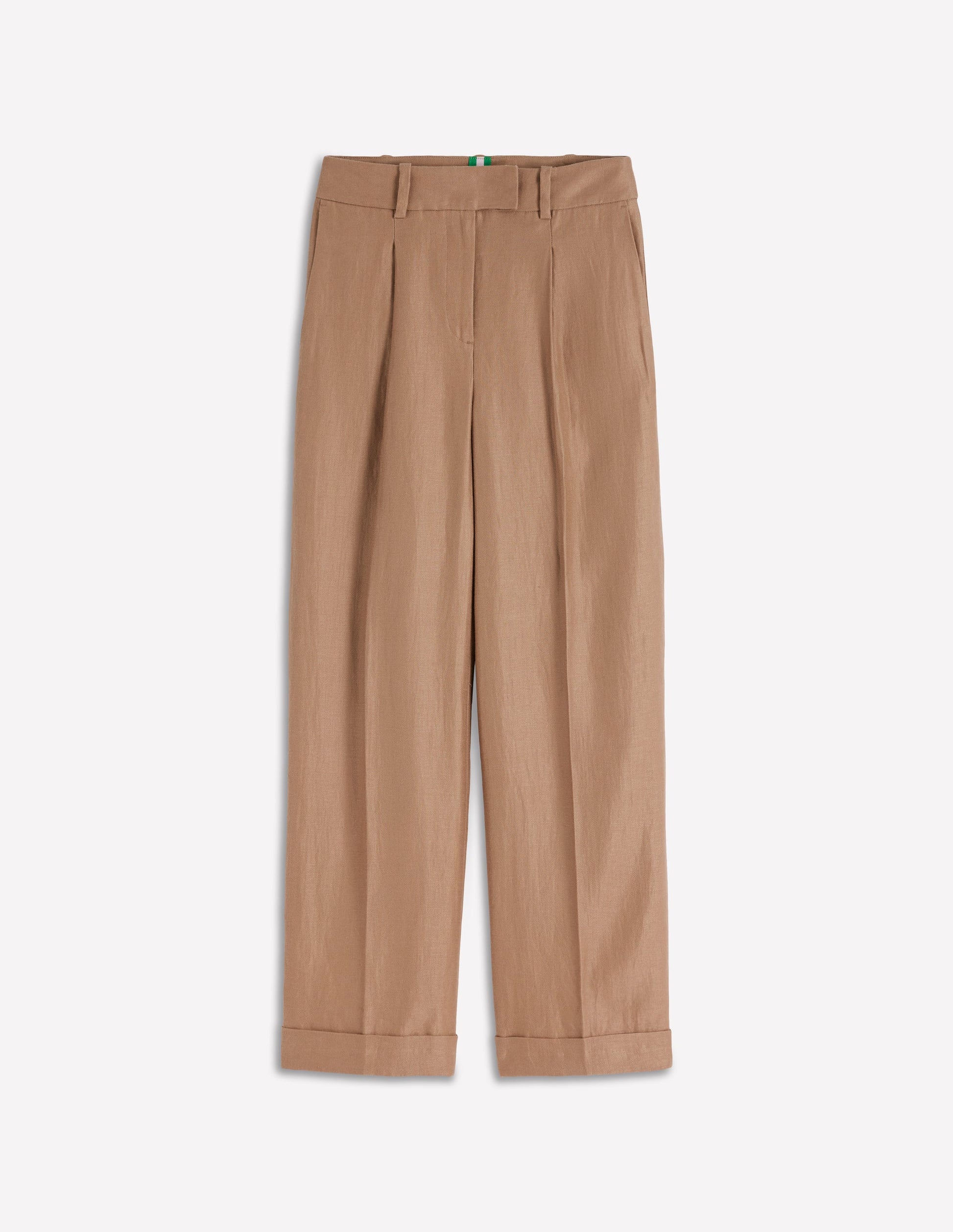 Chiswick Crop Linen Trousers-Amphora-5