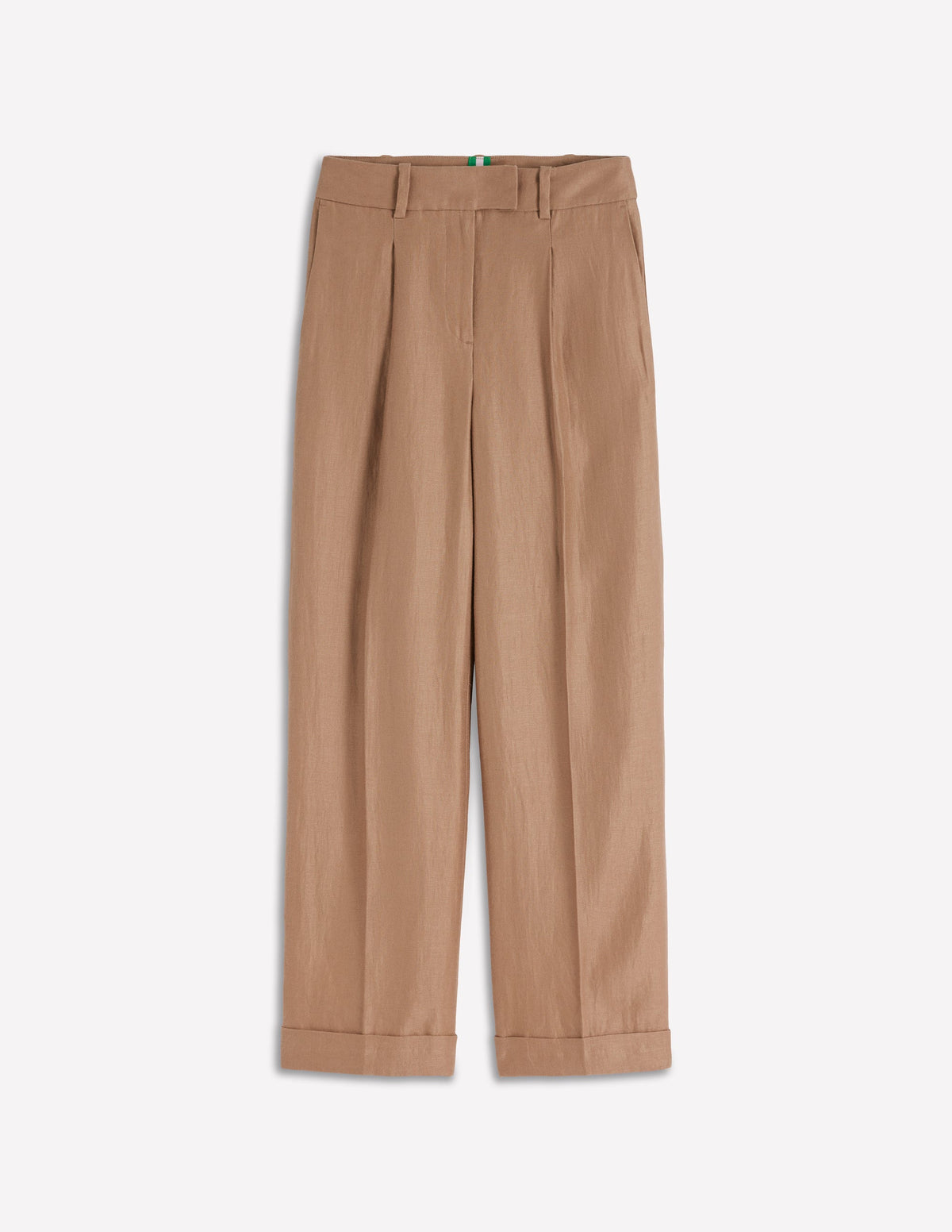 Chiswick Crop Linen Trousers-Cappuccino - Image 5