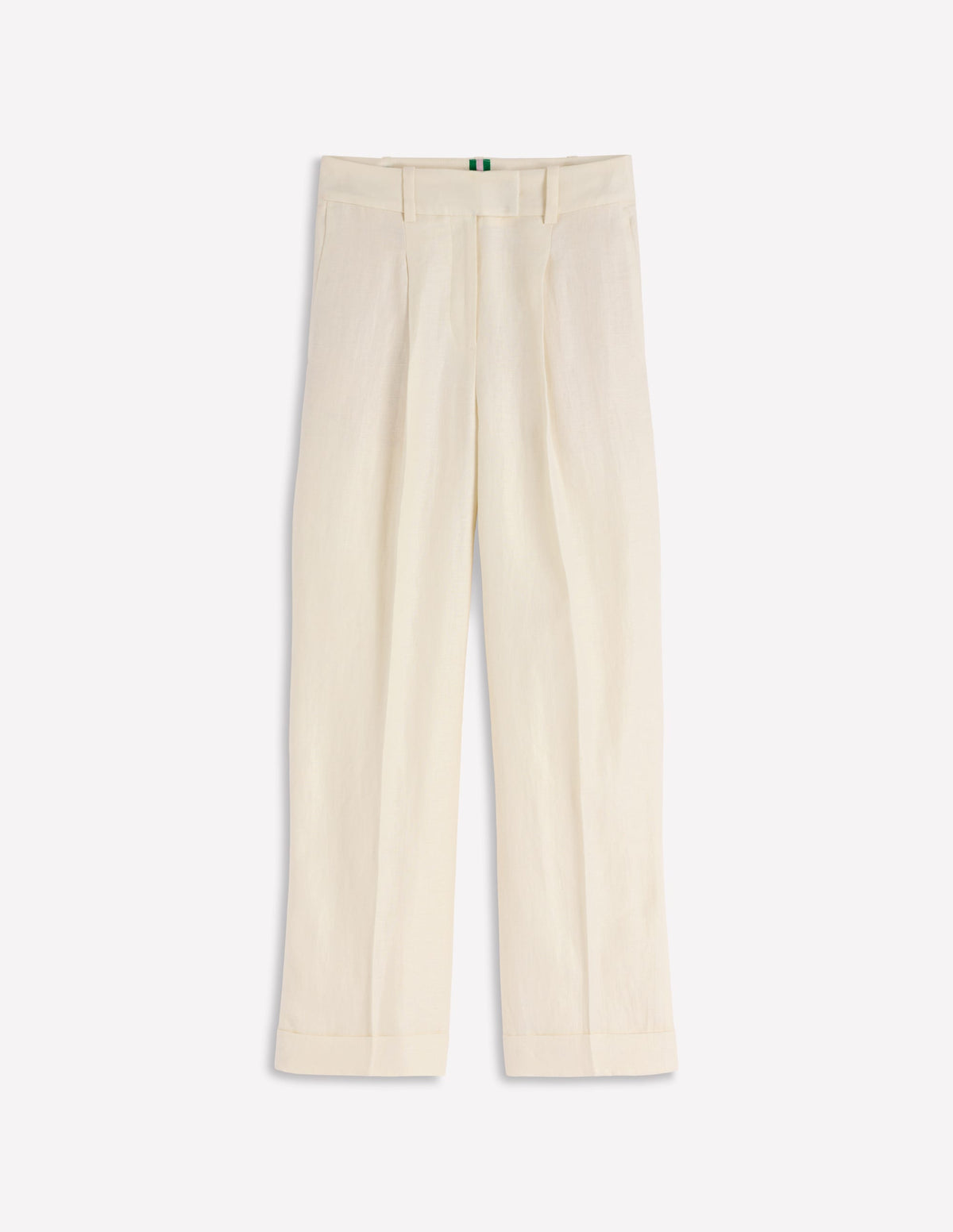 Chiswick Crop Linen Trousers-Ivory-6