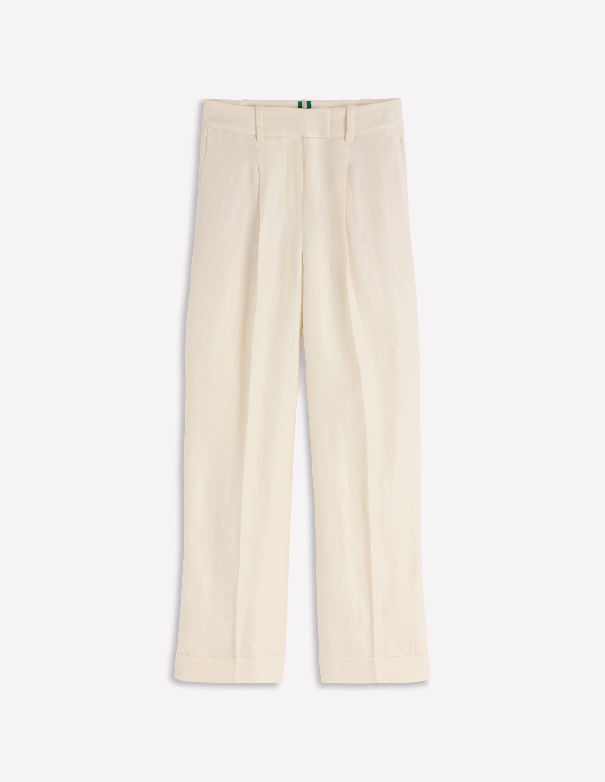 Chiswick Crop Linen Trousers-Ivory - Image 6