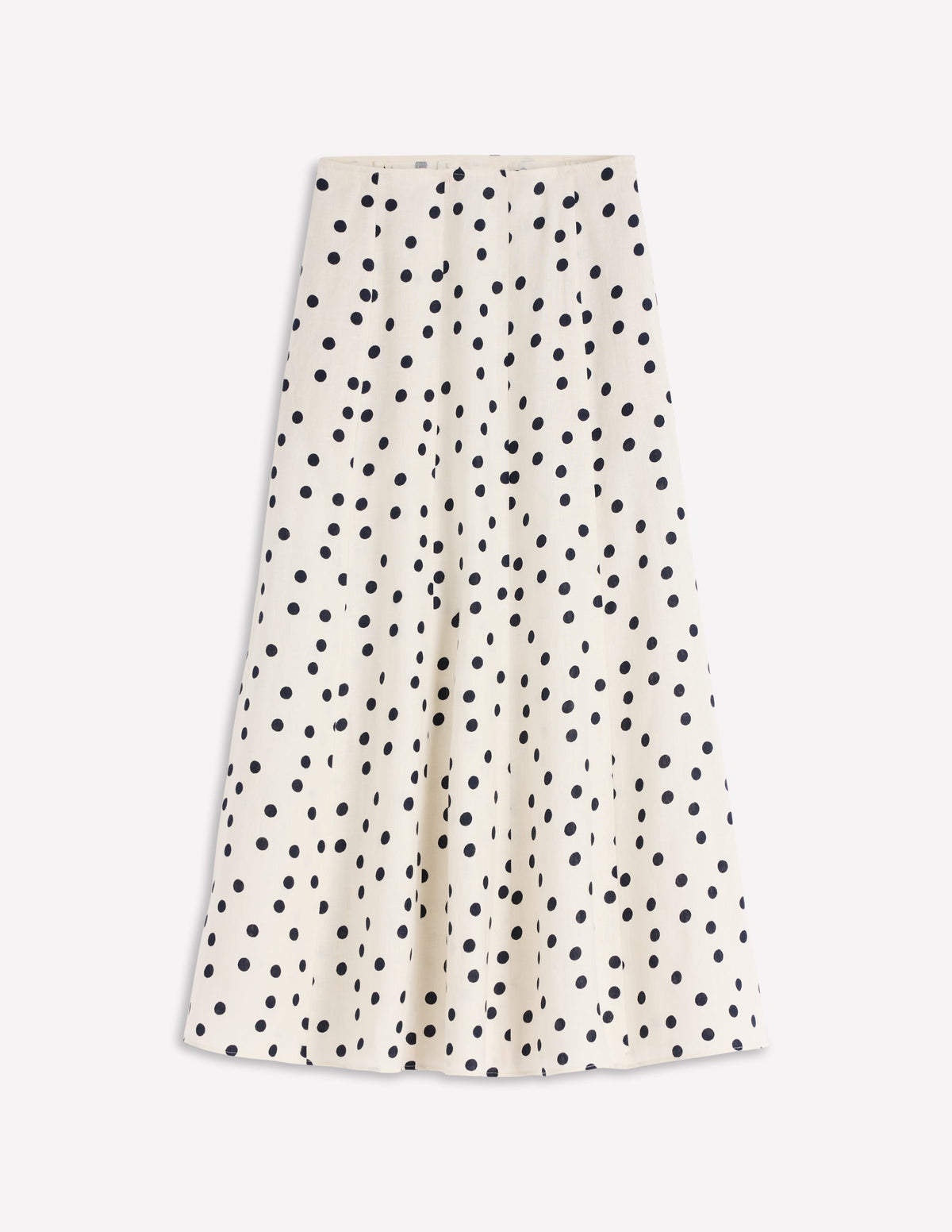 Miriam Linen Maxi Skirt-Ivory, Painted Dot-5