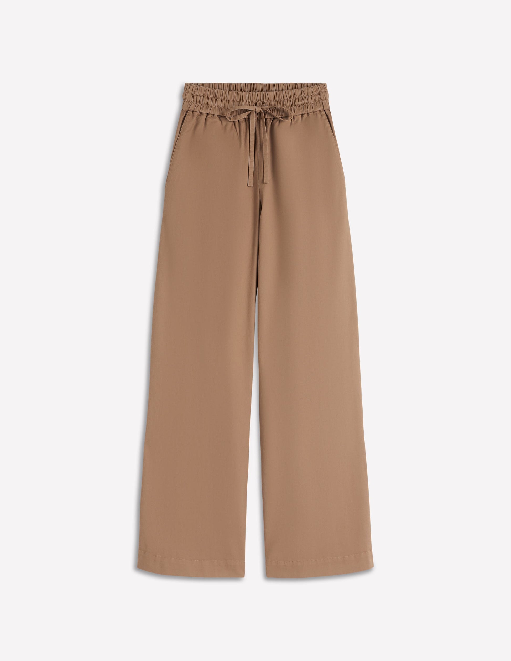 Greenwich Tie Waist Trousers-Cappuccino-5