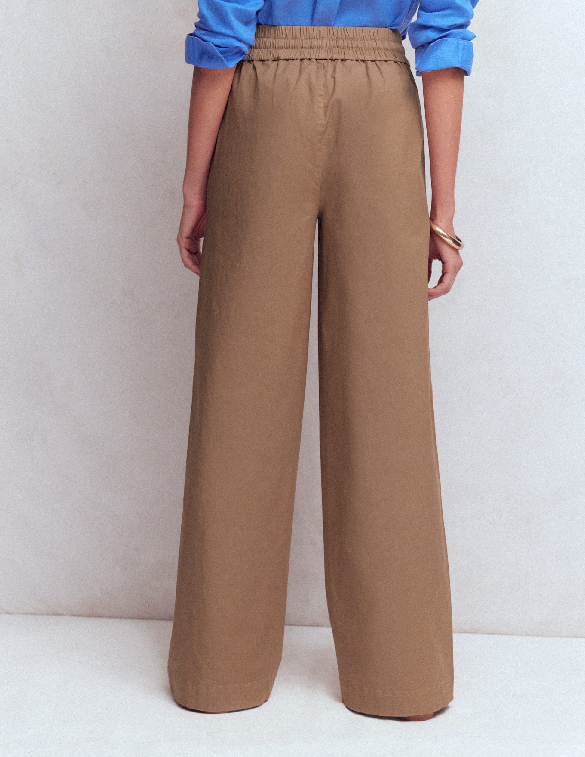 Greenwich Tie Waist Trousers-Cappuccino-3
