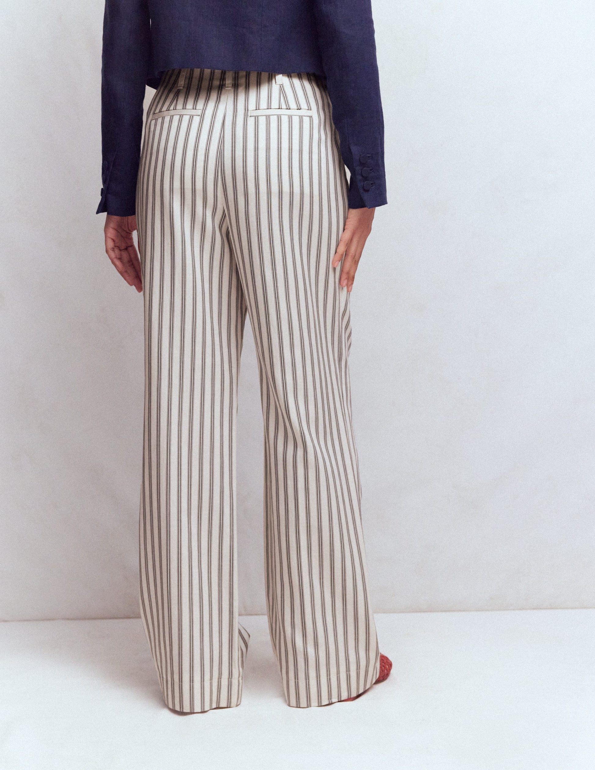 Mayfair Tailored Trousers-Ivory, Navy Stripe-3
